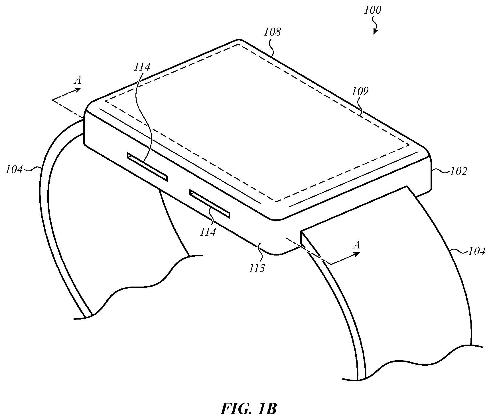 Patent US12099331 Figure 2 – Electronic watch with barometric vent