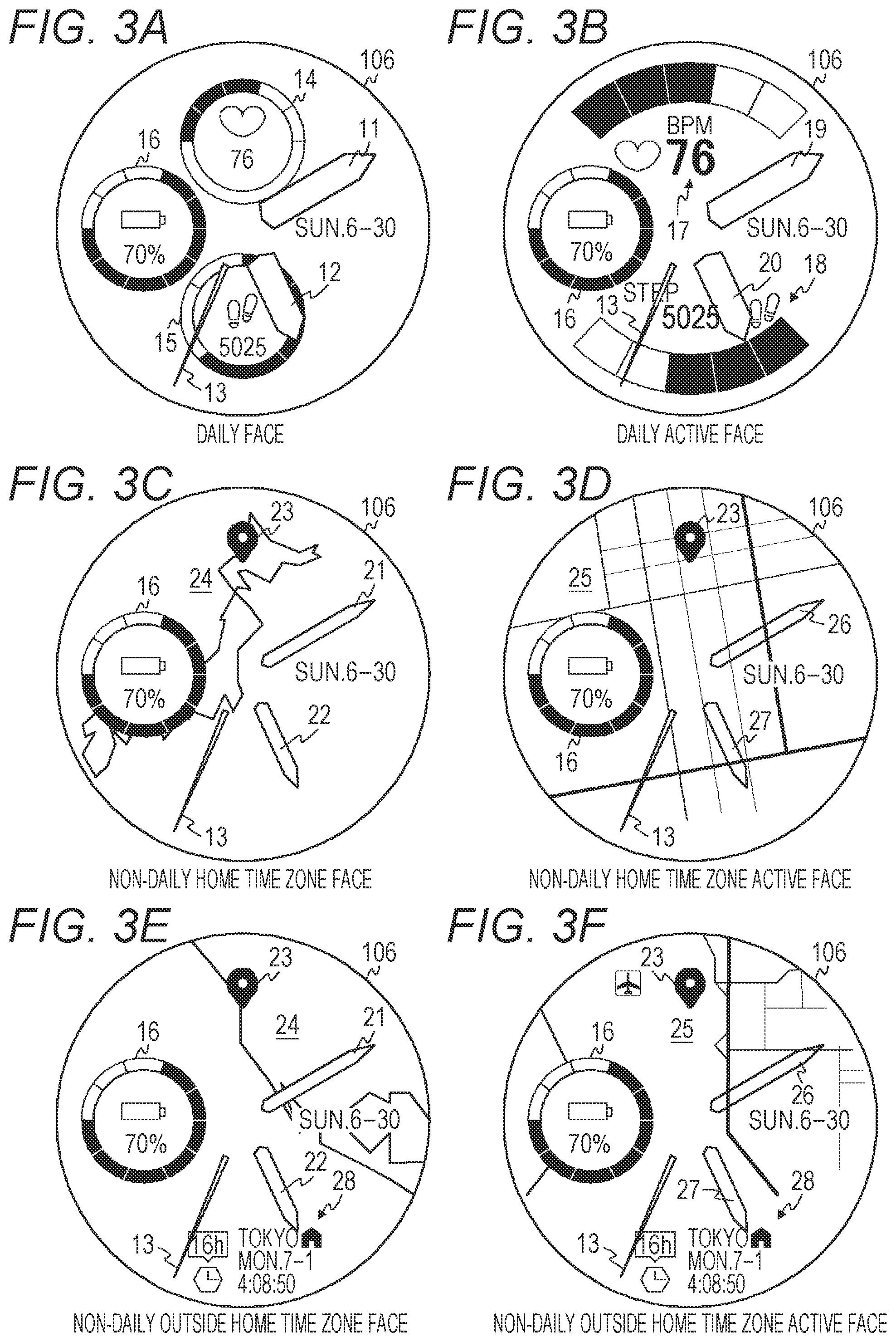 Patent US12099332 Figure 3 – Display control device, electronic watch, display control method, and recording medium