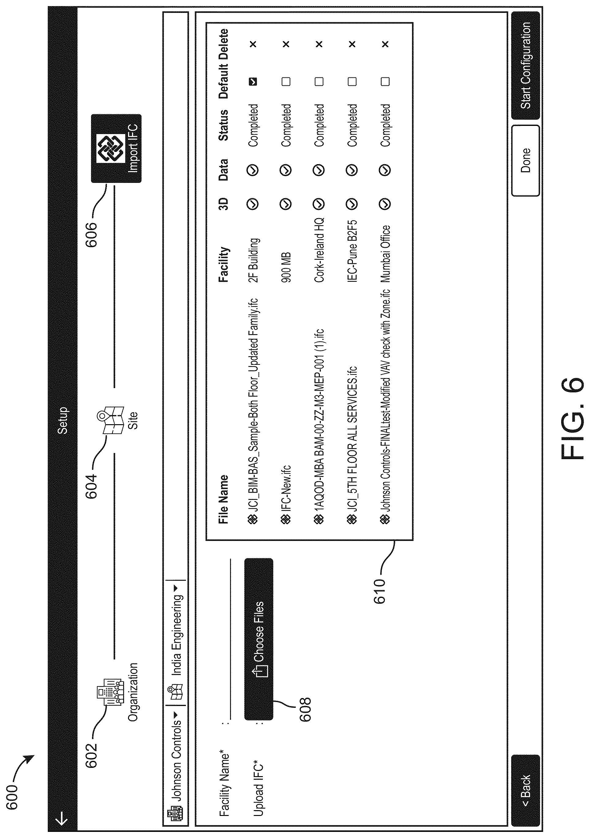 Patent US12099334 Figure 6 – Systems and methods for presenting multiple BIM files in a single interface