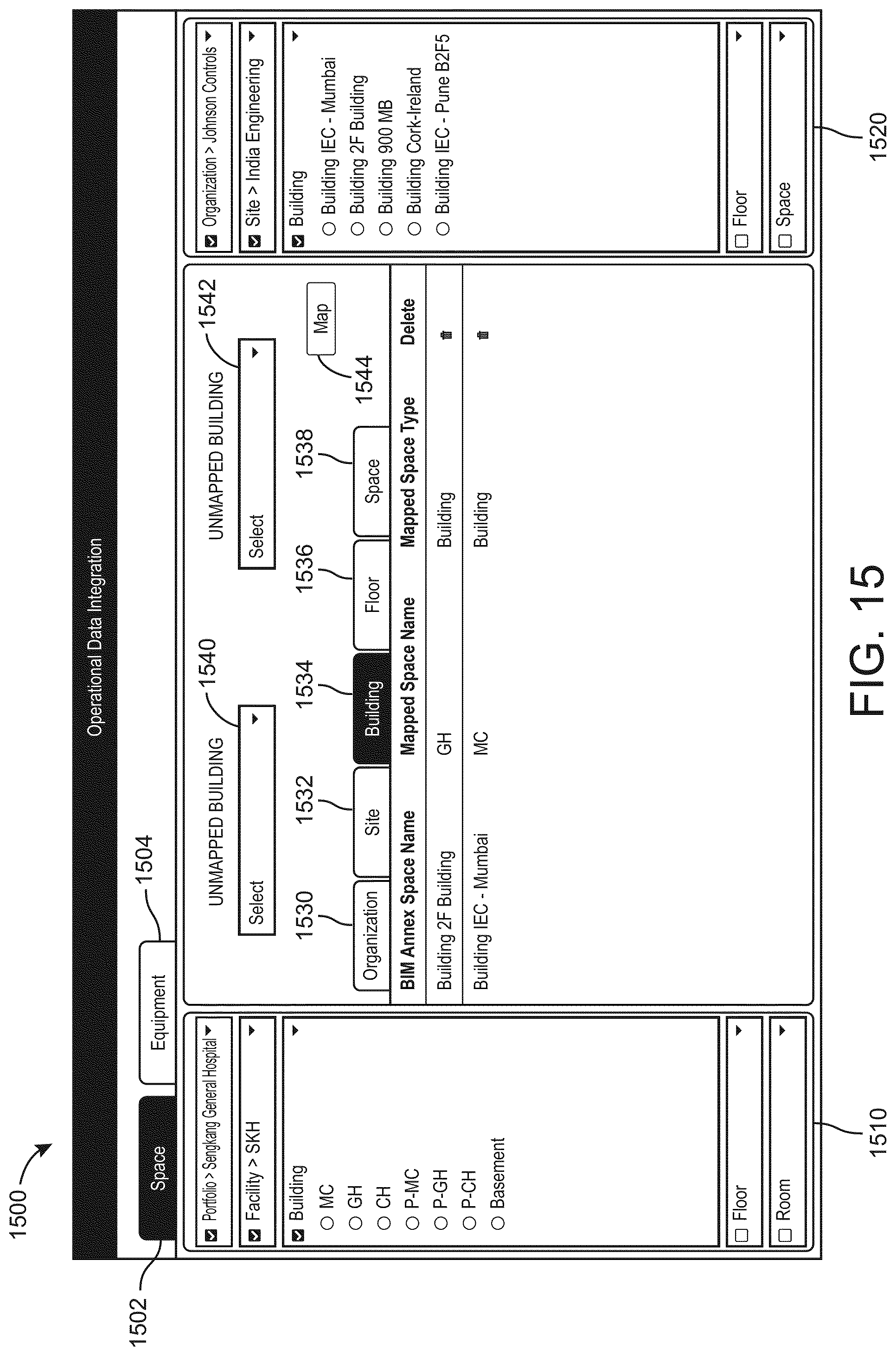 Patent US12099334 Figure 15 – Systems and methods for presenting multiple BIM files in a single interface