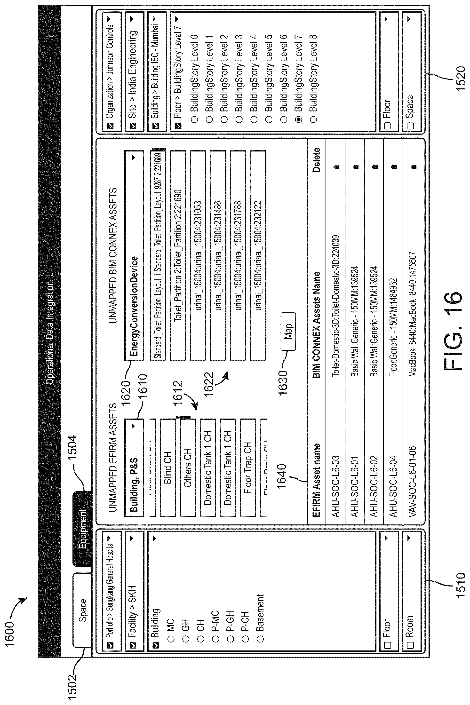 Patent US12099334 Figure 16 – Systems and methods for presenting multiple BIM files in a single interface