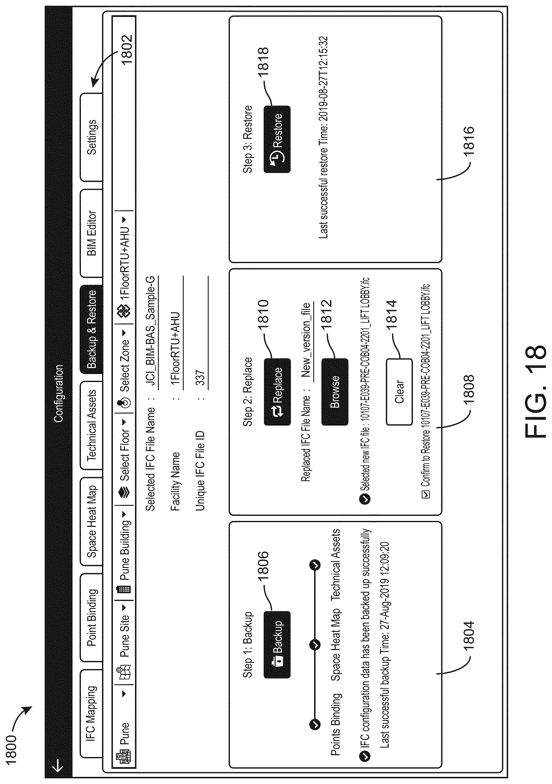 Patent US12099334 Figure 18 – Systems and methods for presenting multiple BIM files in a single interface