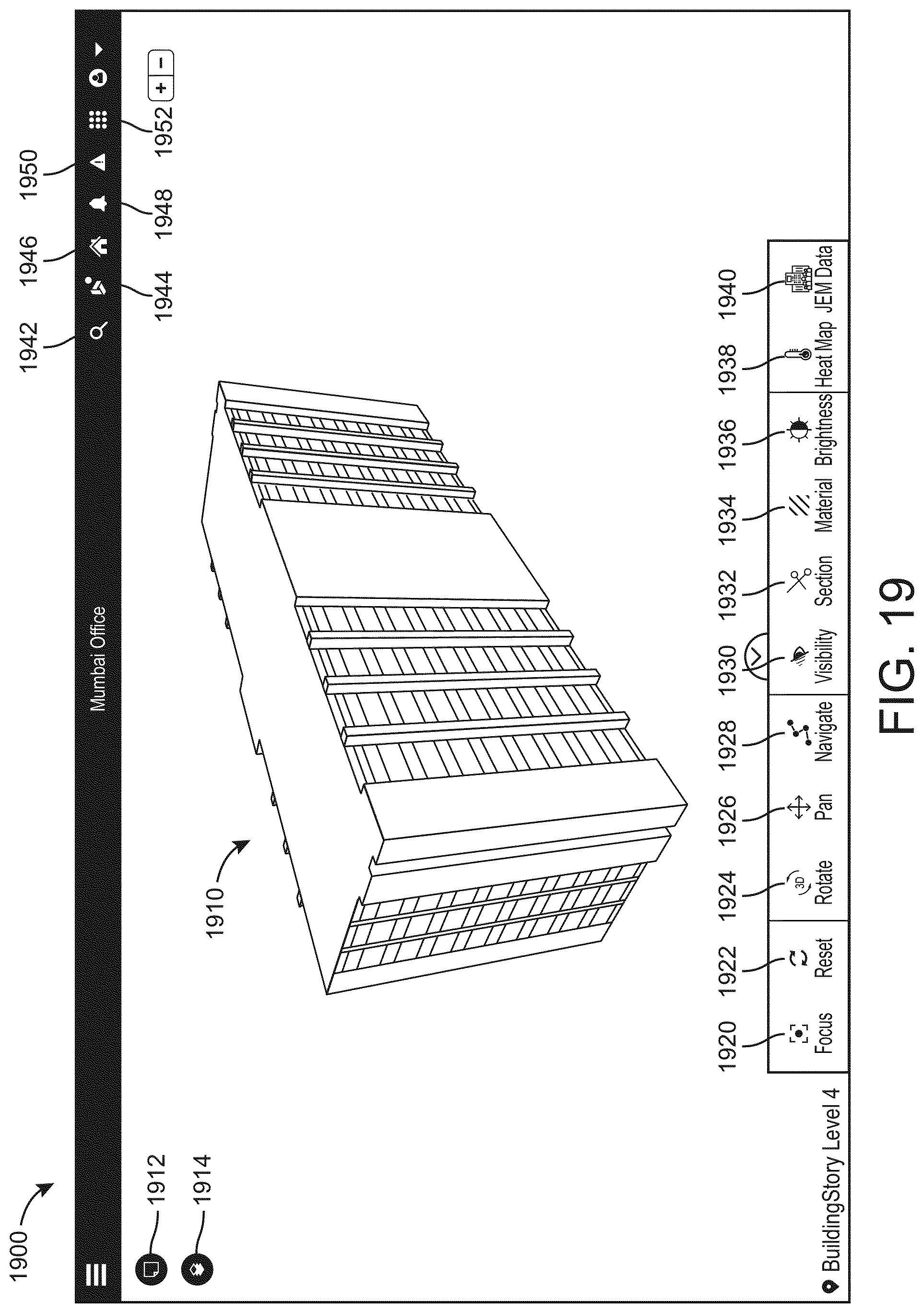 Patent US12099334 Figure 19 – Systems and methods for presenting multiple BIM files in a single interface