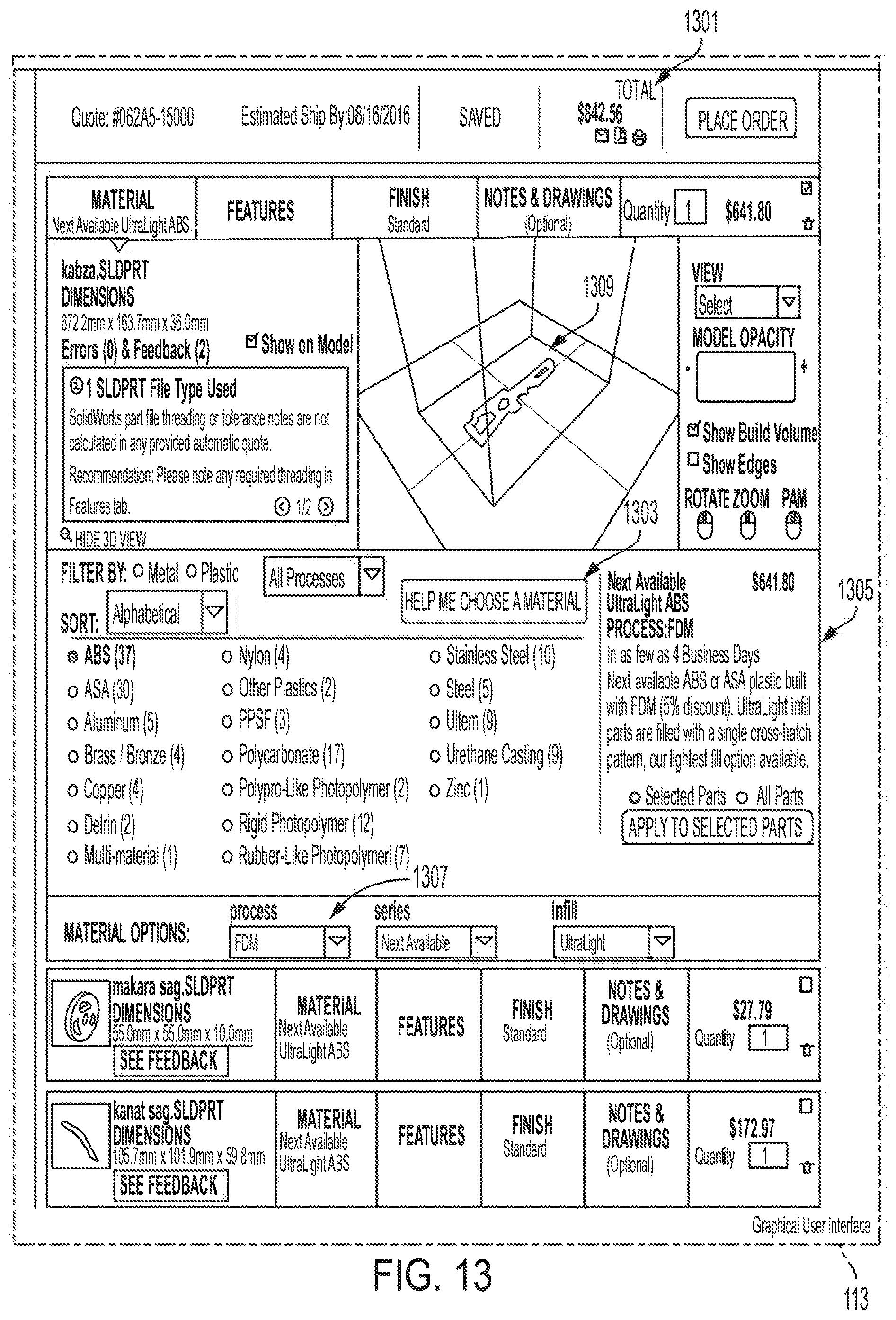 Patent US12099341 Figure 13 – Methods and apparatus for machine learning predictions of manufacture processes