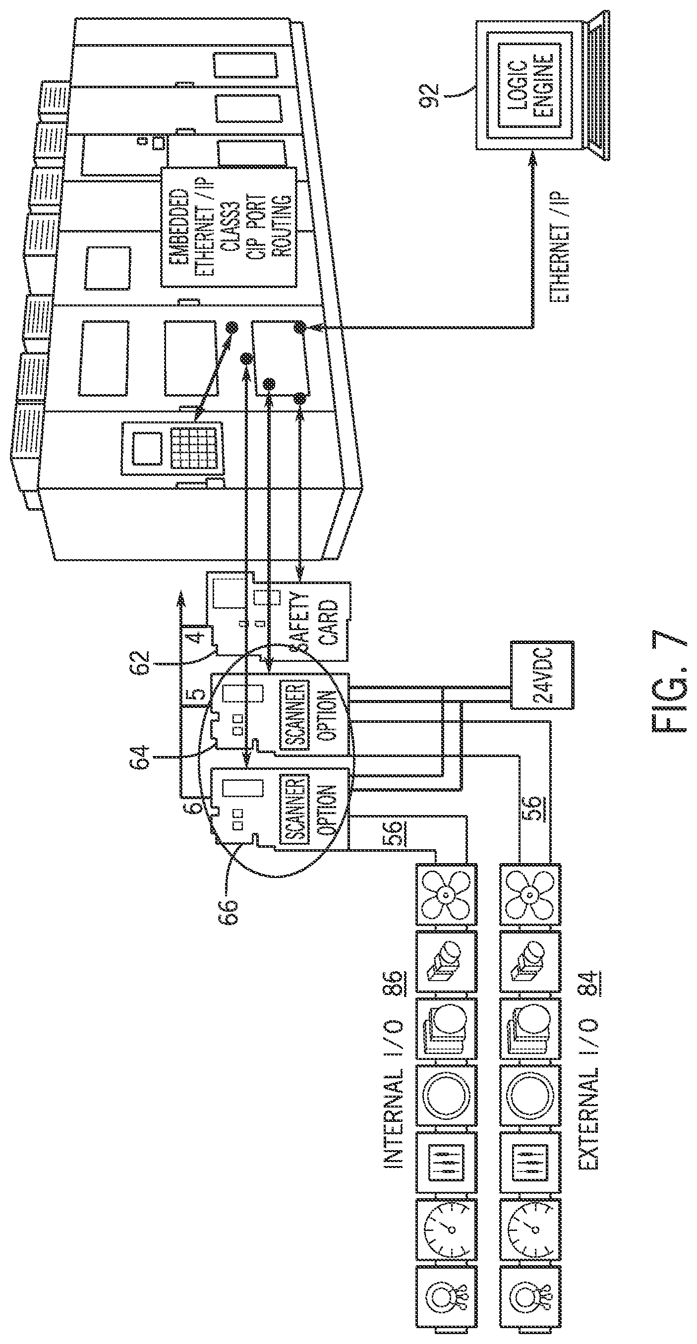 Patent US12099347 Figure 7 – Option card for facilitating communication in drive applications