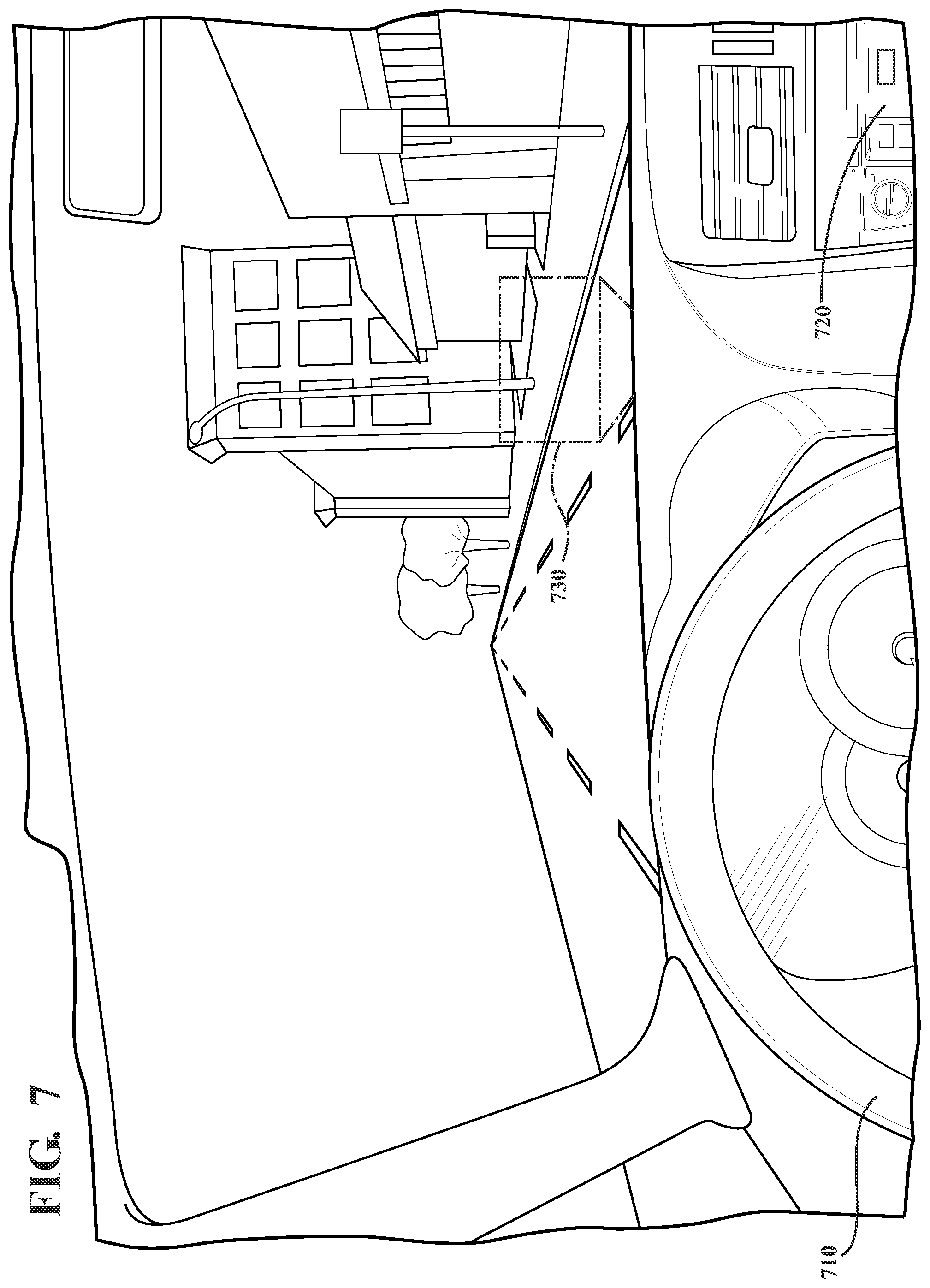 Patent US12099353 Figure 7 – Systems and methods for controlling a trailer separately from a vehicle