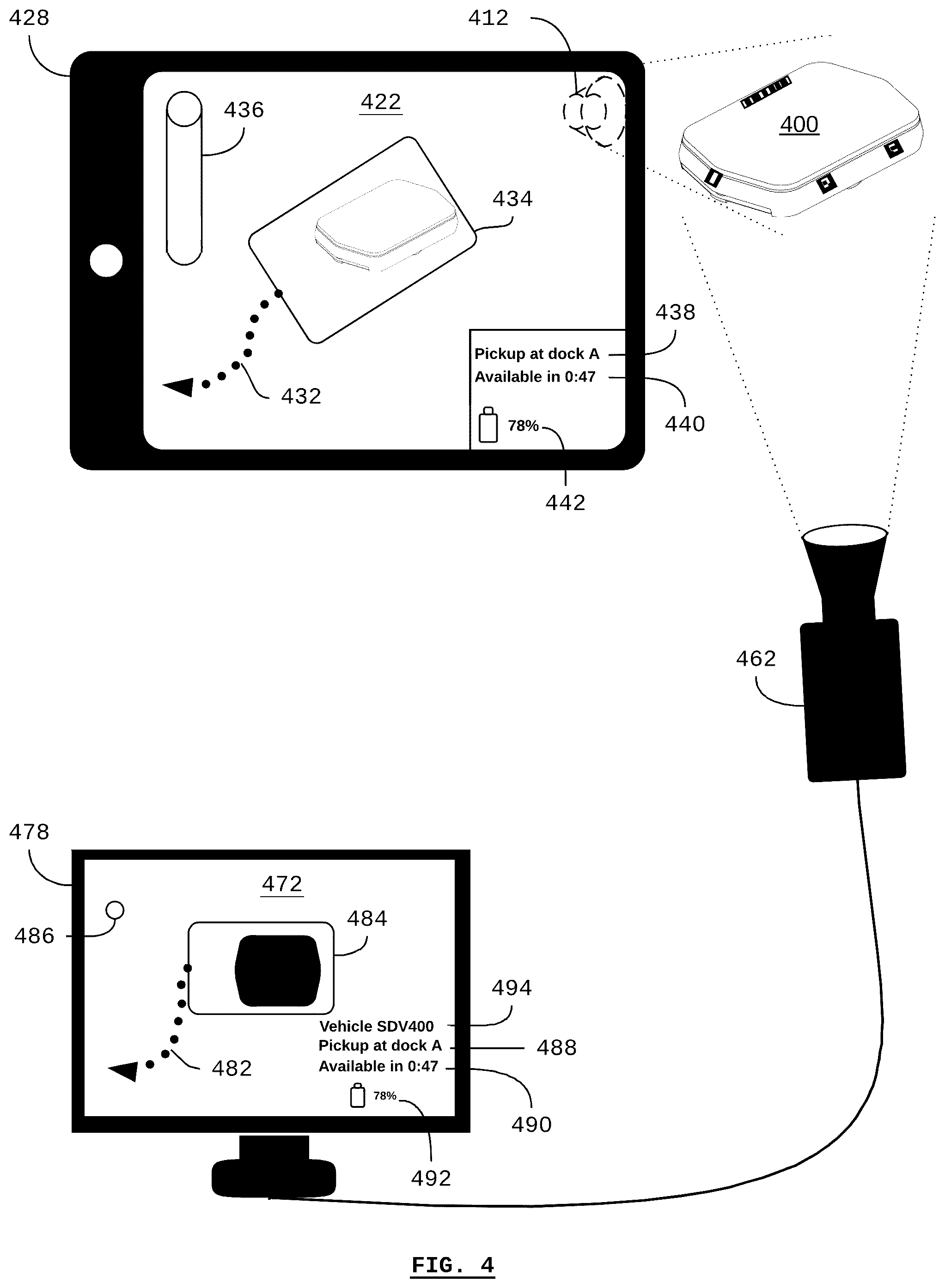 Patent US12099354 Figure 4 – Systems and methods for monitoring a self-driving vehicle