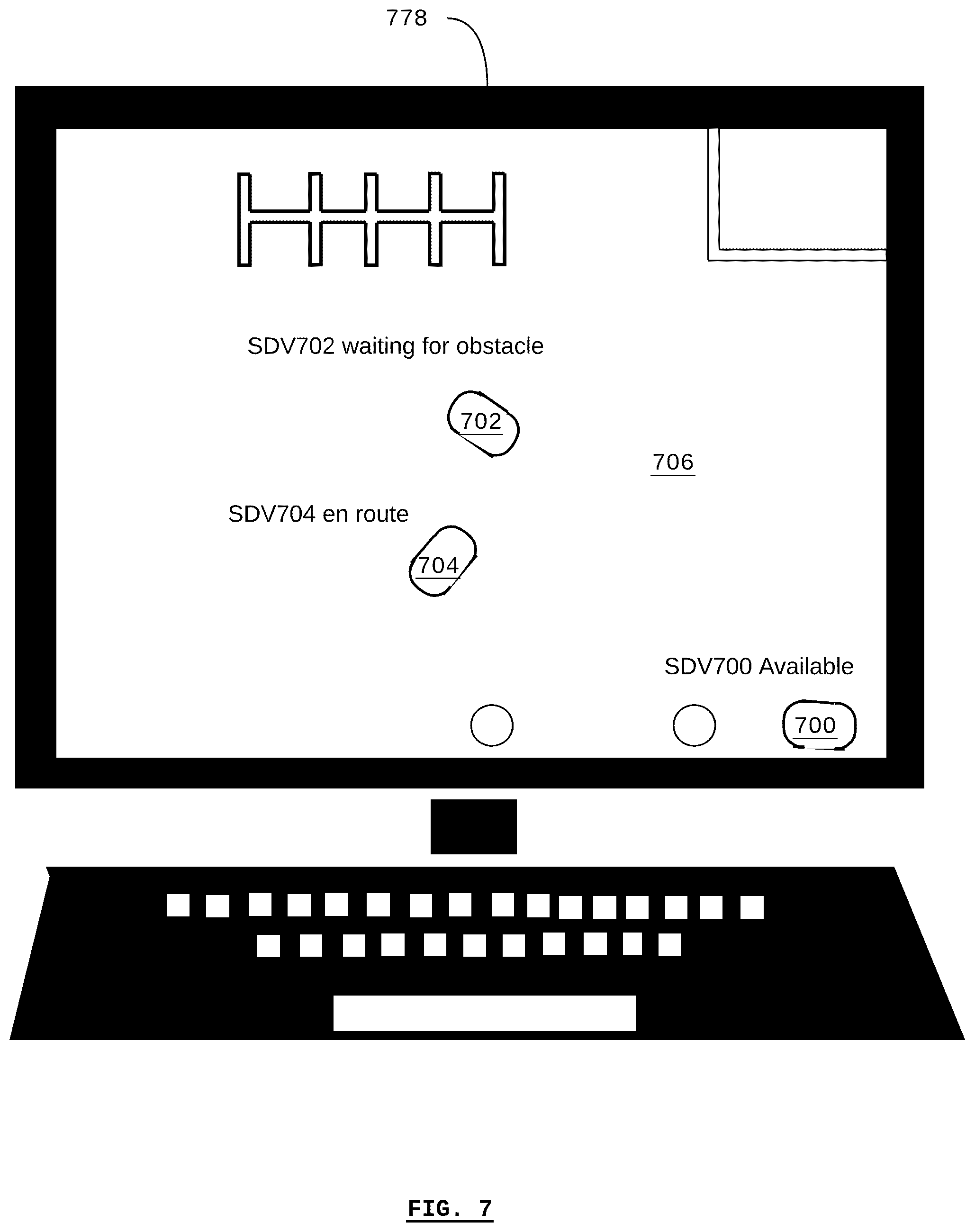 Patent US12099354 Figure 7 – Systems and methods for monitoring a self-driving vehicle
