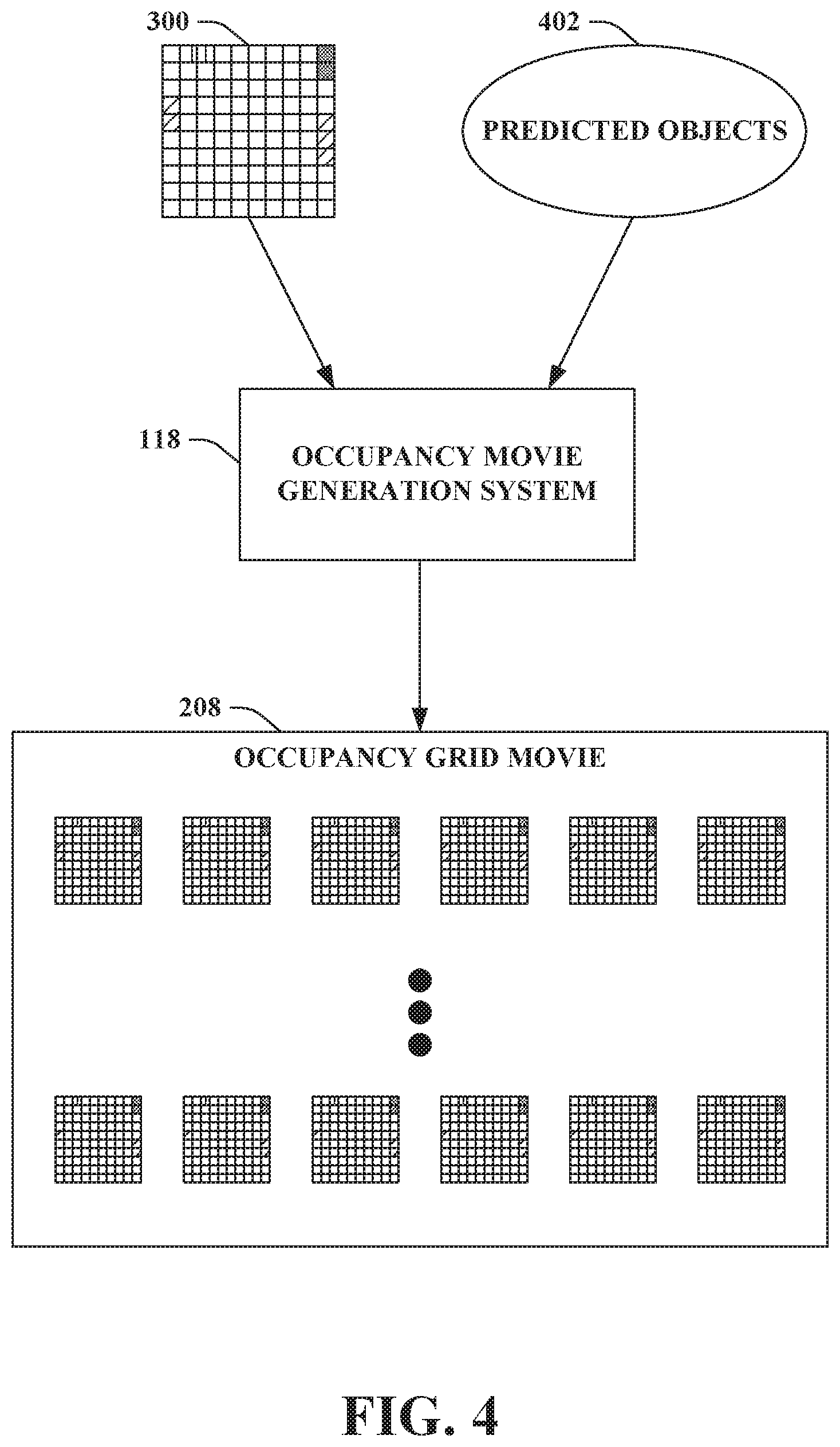 Patent US12099356 Figure 4 – Occupancy grid movie system