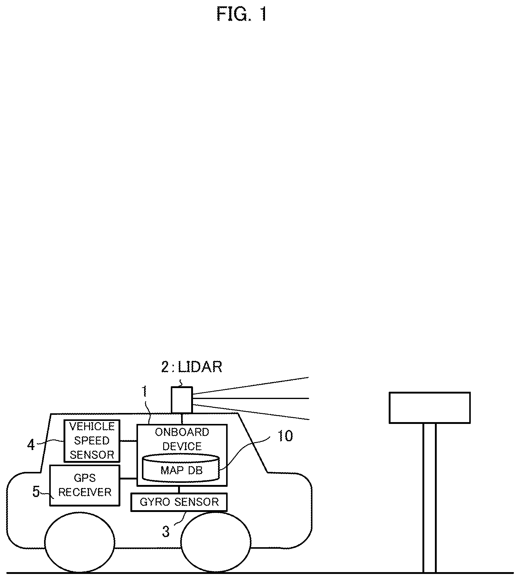 Patent US12099361 Figure 1 – Output device, control method, program and storage medium for control of a moving body based on road marking detection accuracy