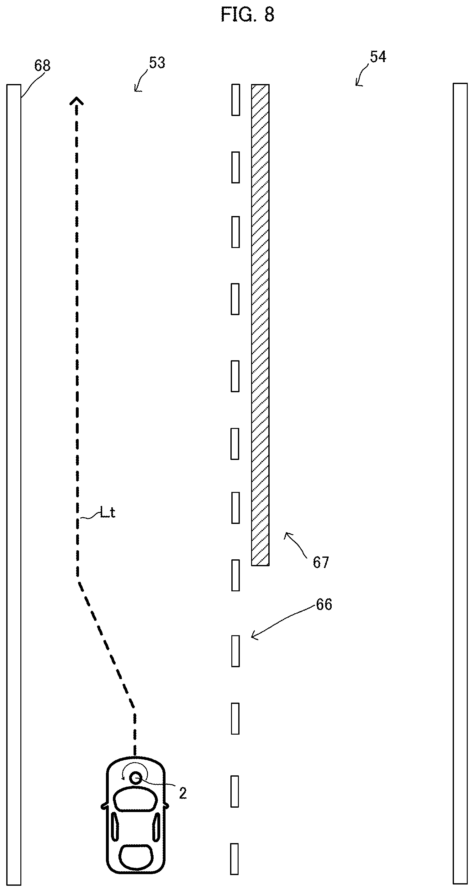 Patent US12099361 Figure 6 – Output device, control method, program and storage medium for control of a moving body based on road marking detection accuracy
