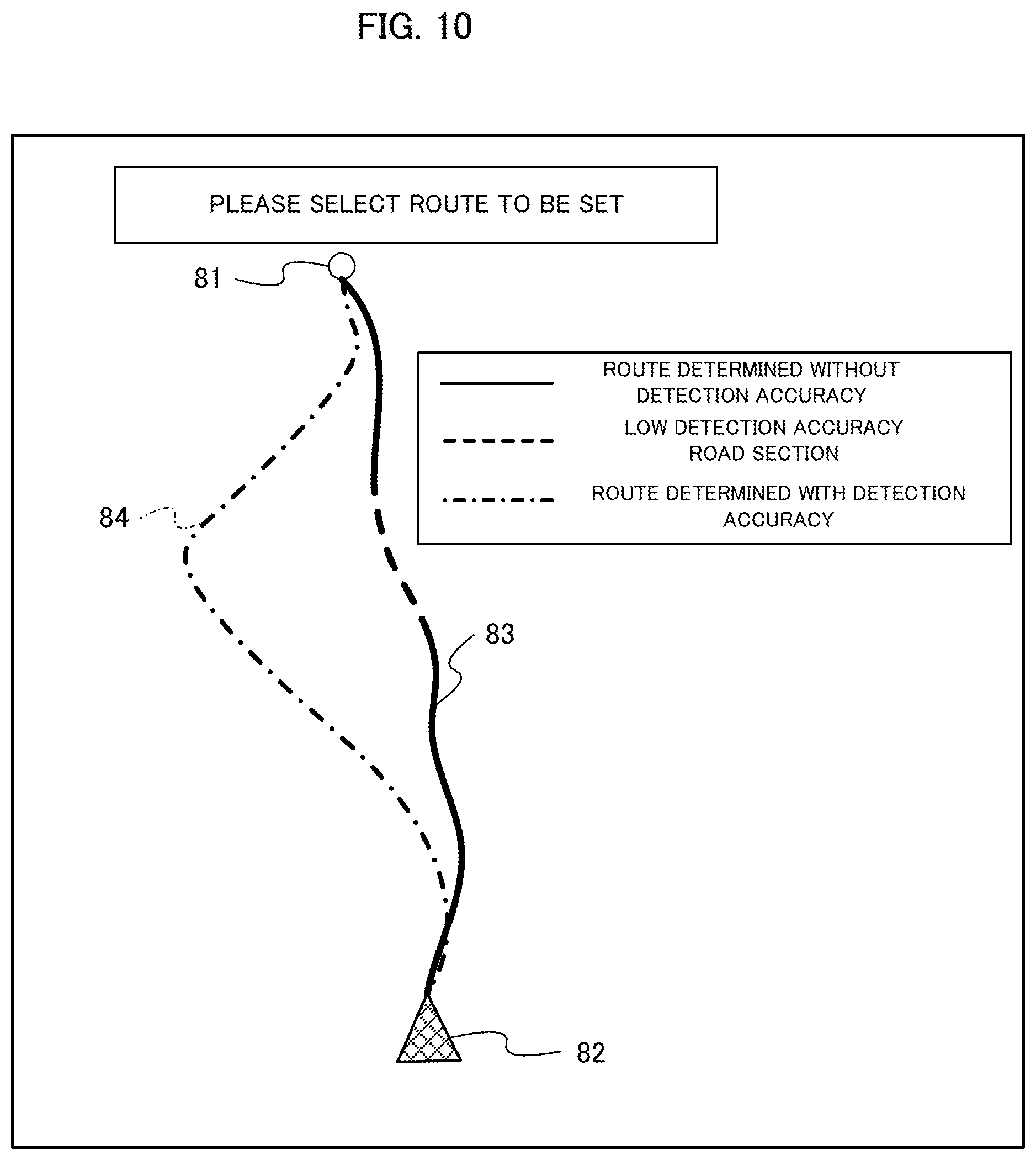 Patent US12099361 Figure 8 – Output device, control method, program and storage medium for control of a moving body based on road marking detection accuracy