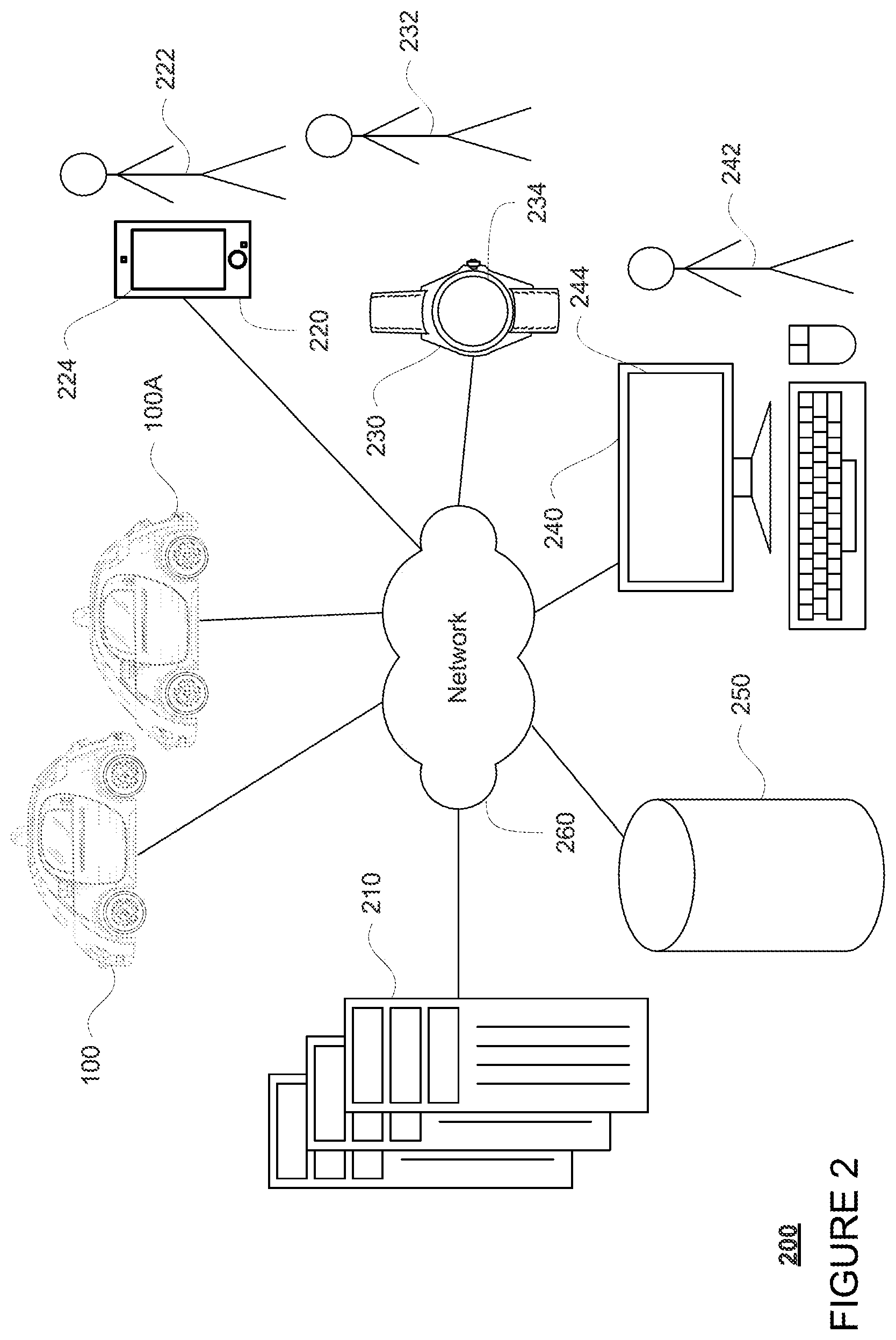 Patent US12099365 Figure 2 – Determining and responding to an internal status of a vehicle