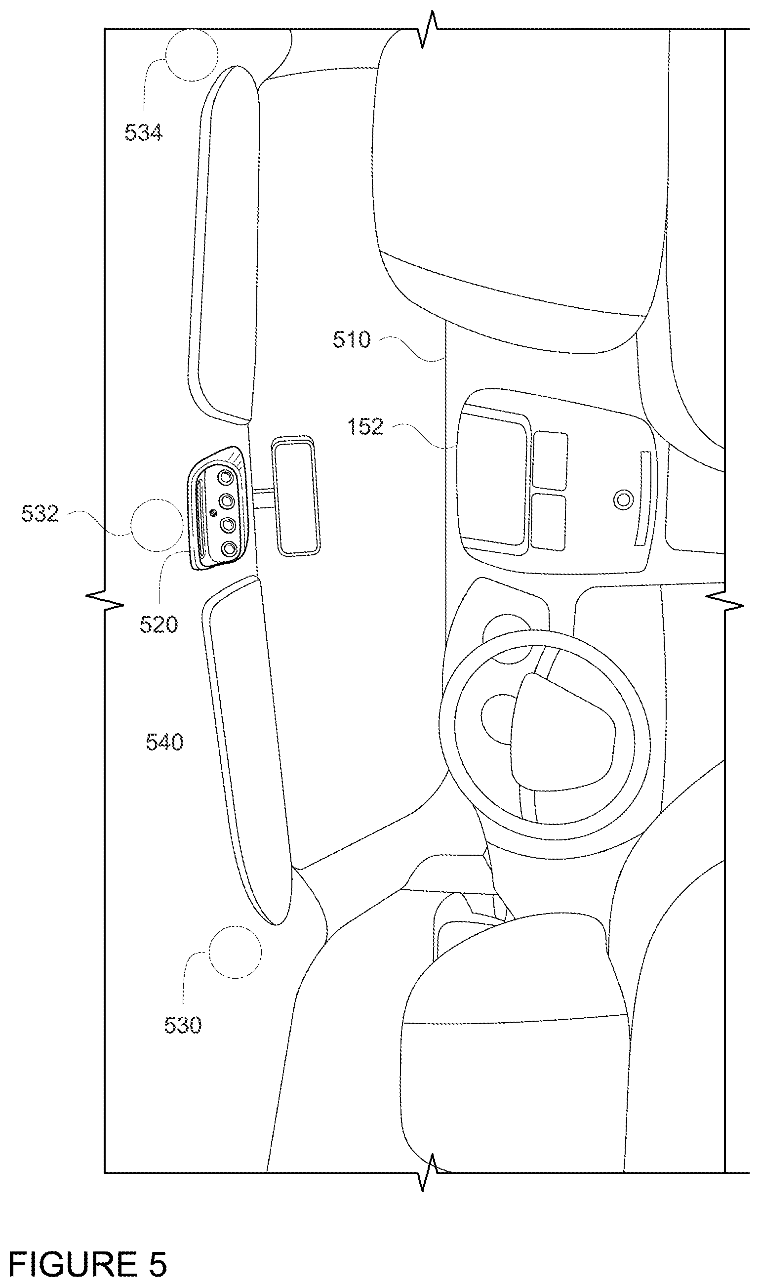 Patent US12099365 Figure 5 – Determining and responding to an internal status of a vehicle