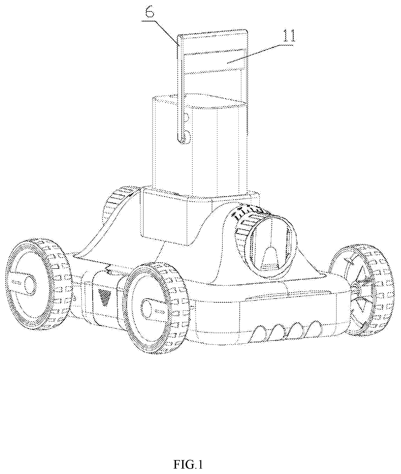 Patent US12099367 Figure 1 – Pool cleaner having obstacle detecting device