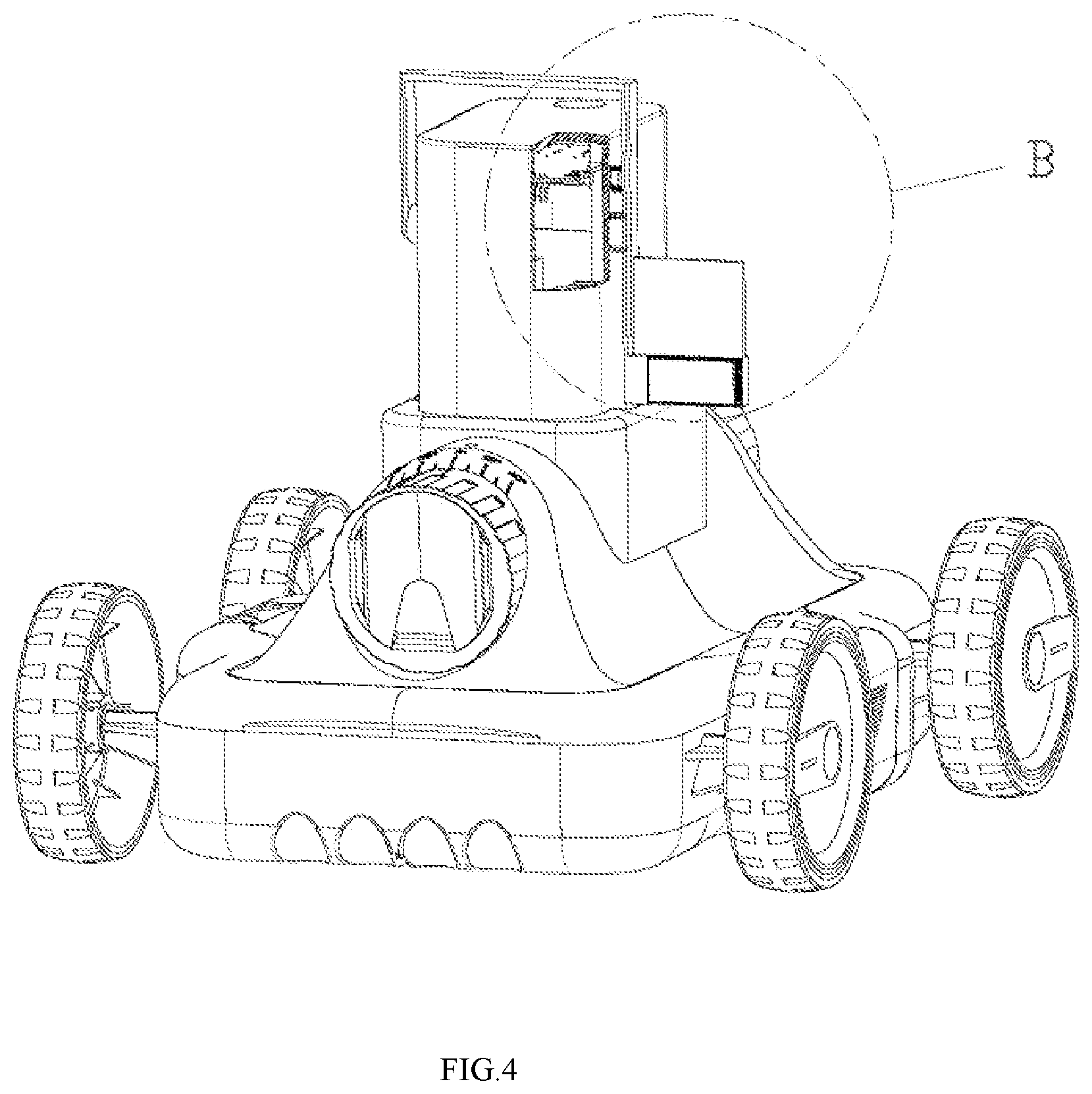 Patent US12099367 Figure 4 – Pool cleaner having obstacle detecting device