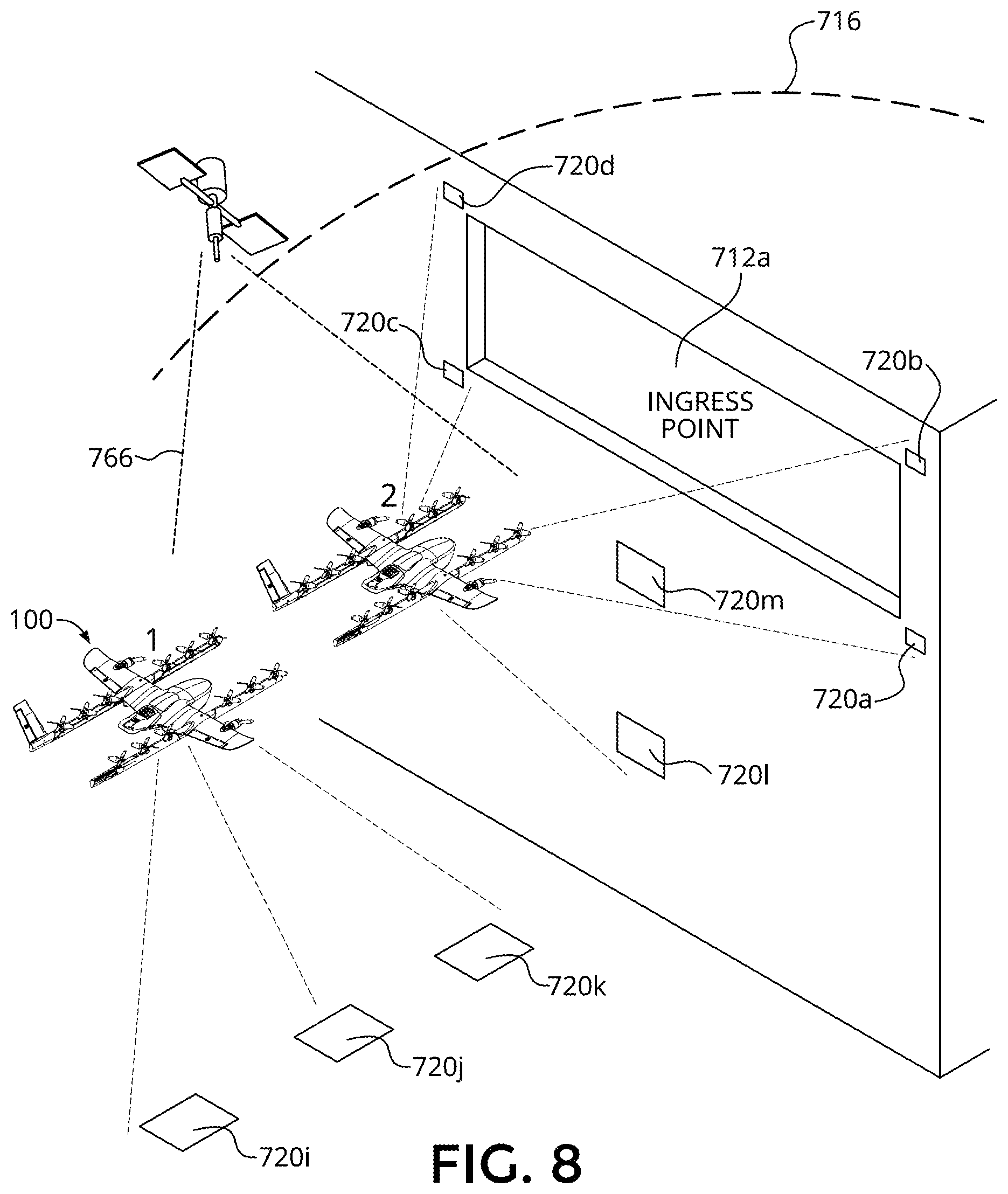 Patent US12099370 Figure 9 – Geo-fiducials for UAV navigation