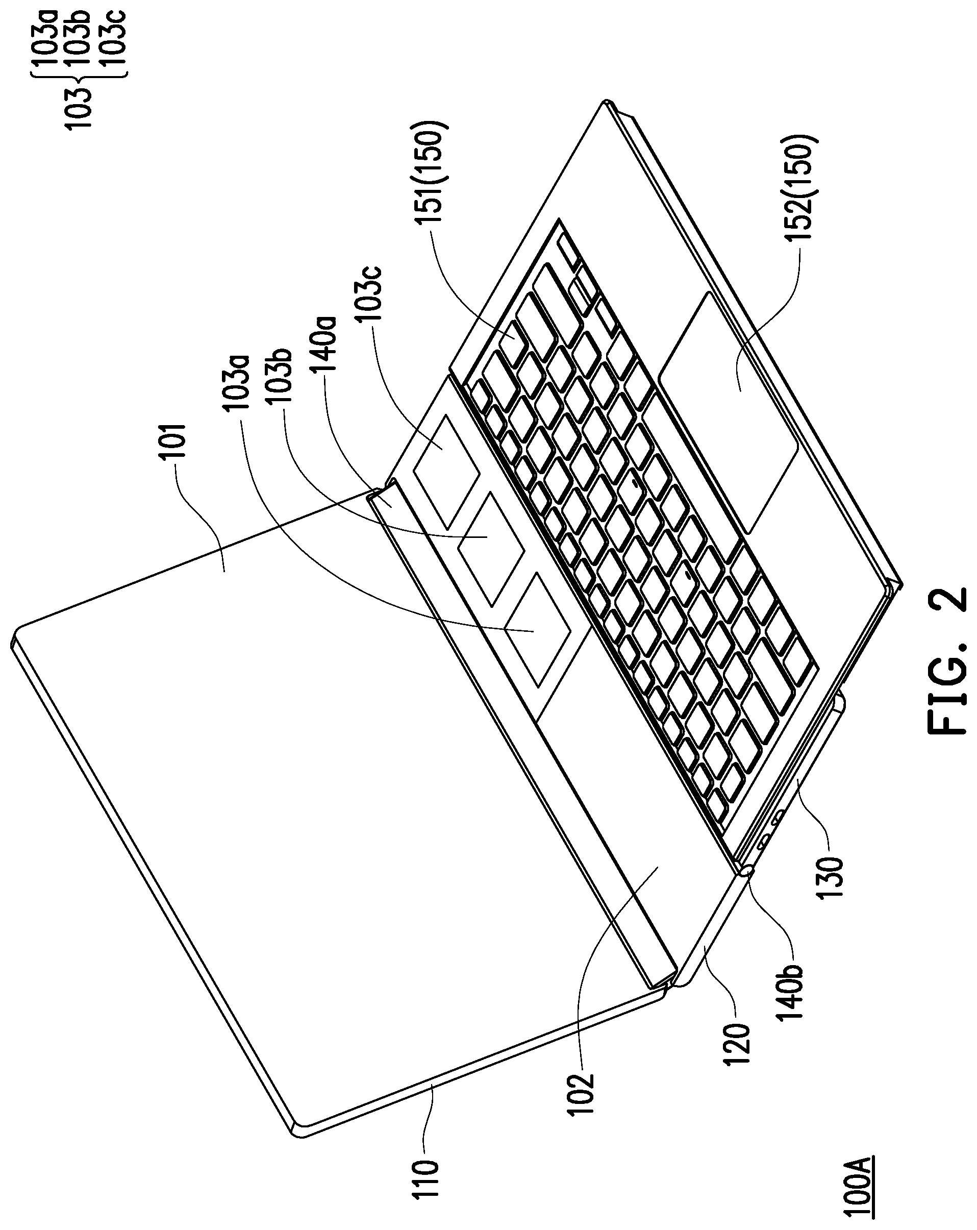 Patent US12099381 Figure 7 – Portable electronic device