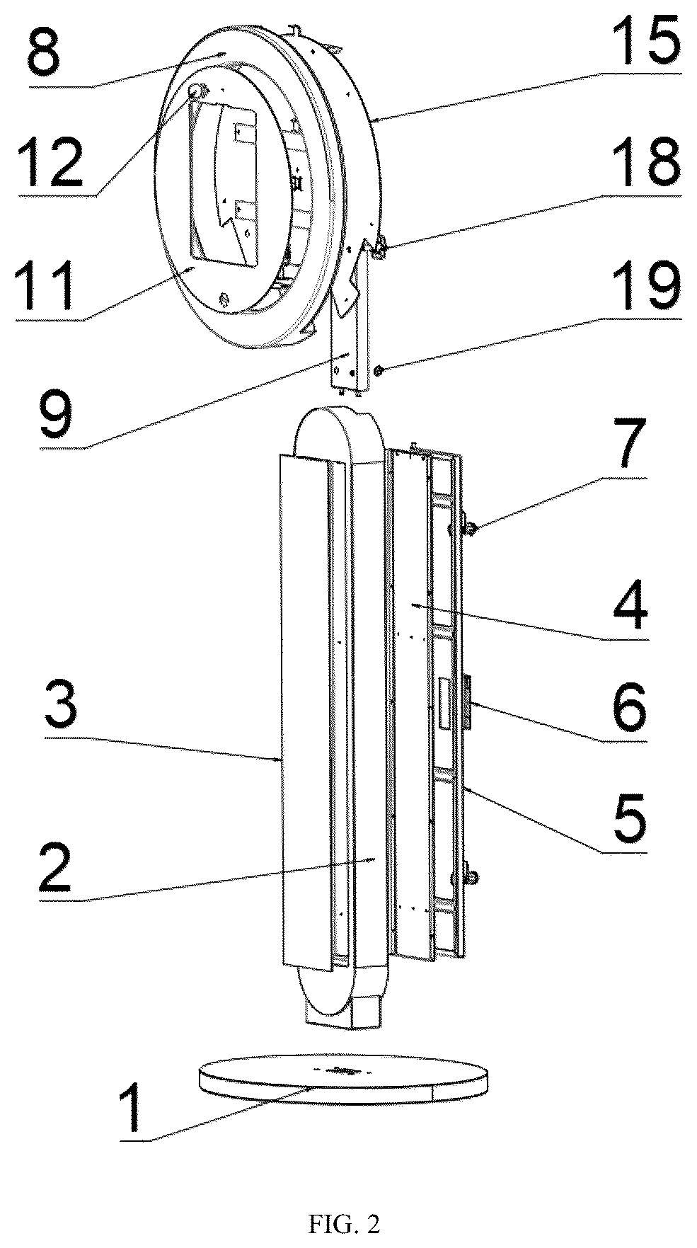 Patent US12099382 Figure 2 – Photographic device holder convenient for angle adjustment and tablet computer replacement