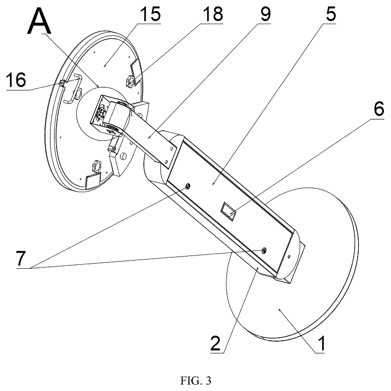 Patent US12099382 Figure 3 – Photographic device holder convenient for angle adjustment and tablet computer replacement