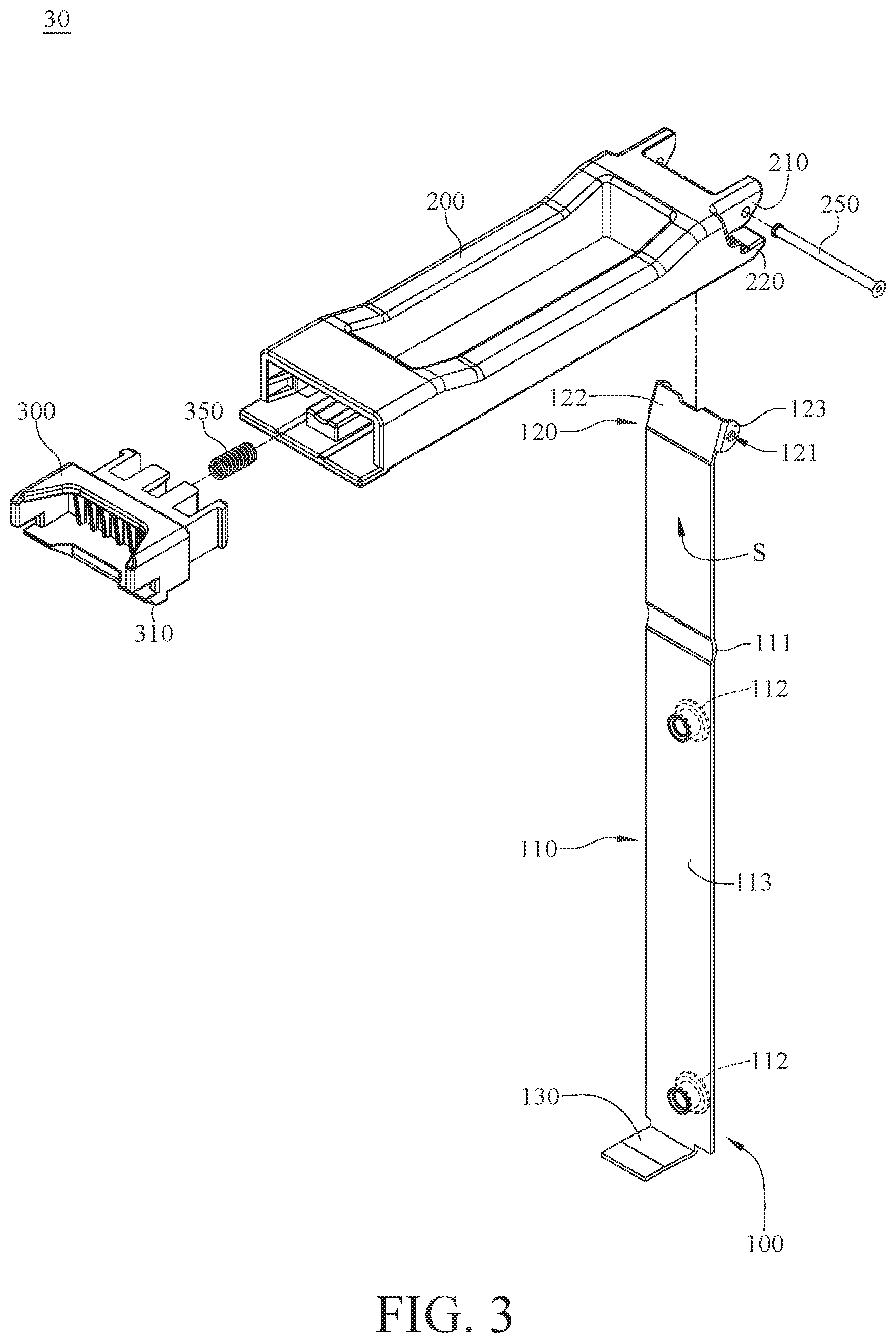 Patent US12099384 Figure 3 – Mount bracket, storage device assembly, and server