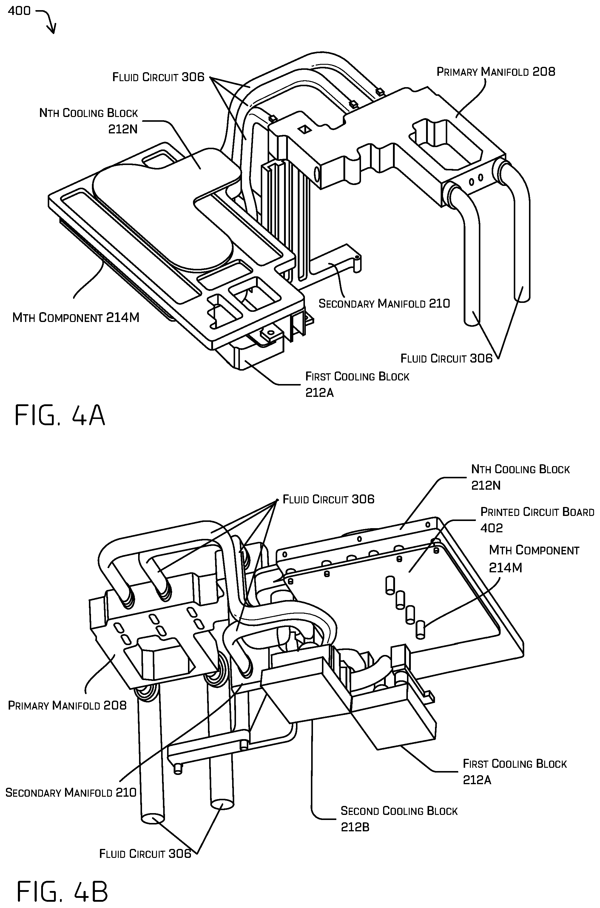 Patent US12099387 Figure 4 – Redundant computer cooling architecture