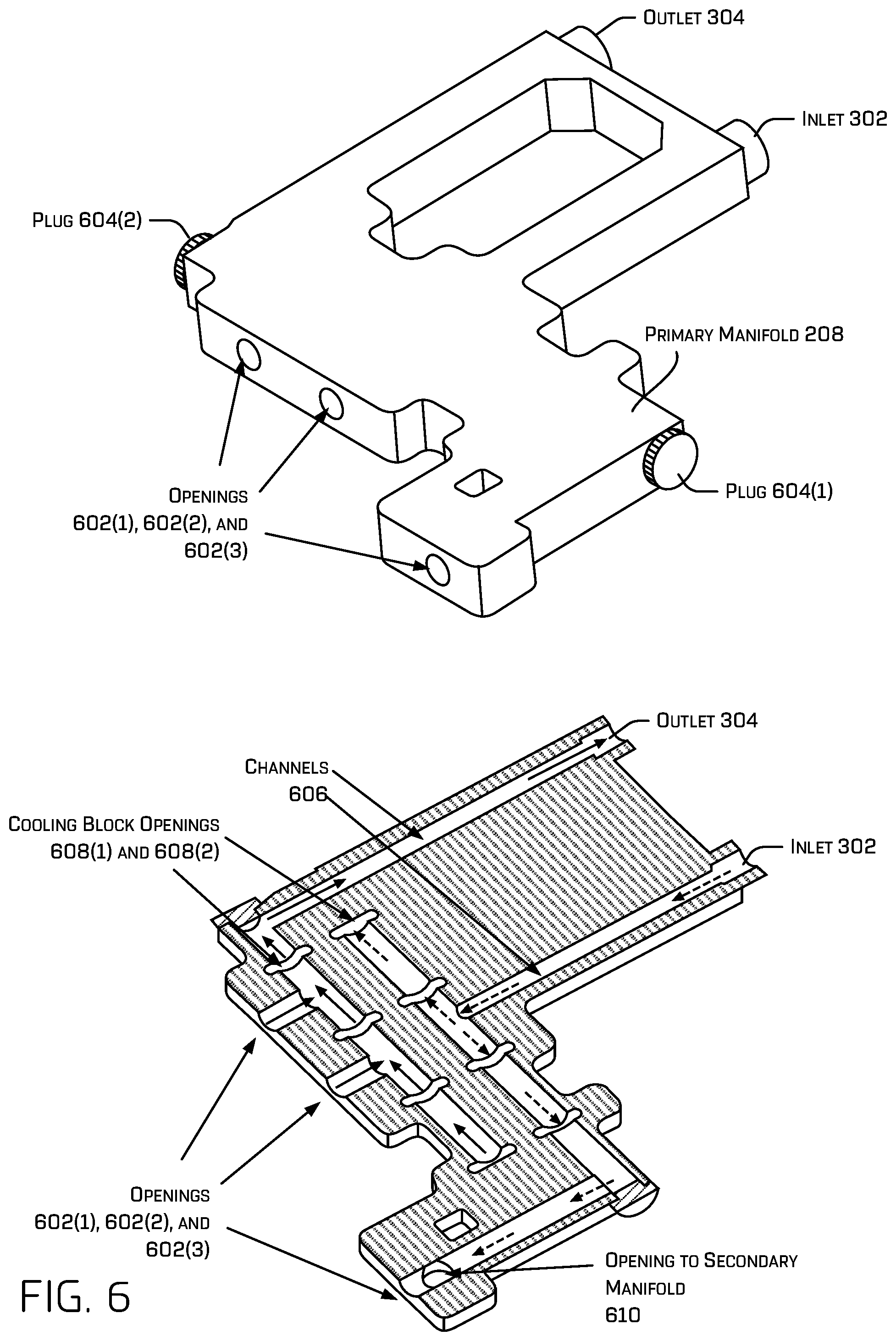 Patent US12099387 Figure 6 – Redundant computer cooling architecture