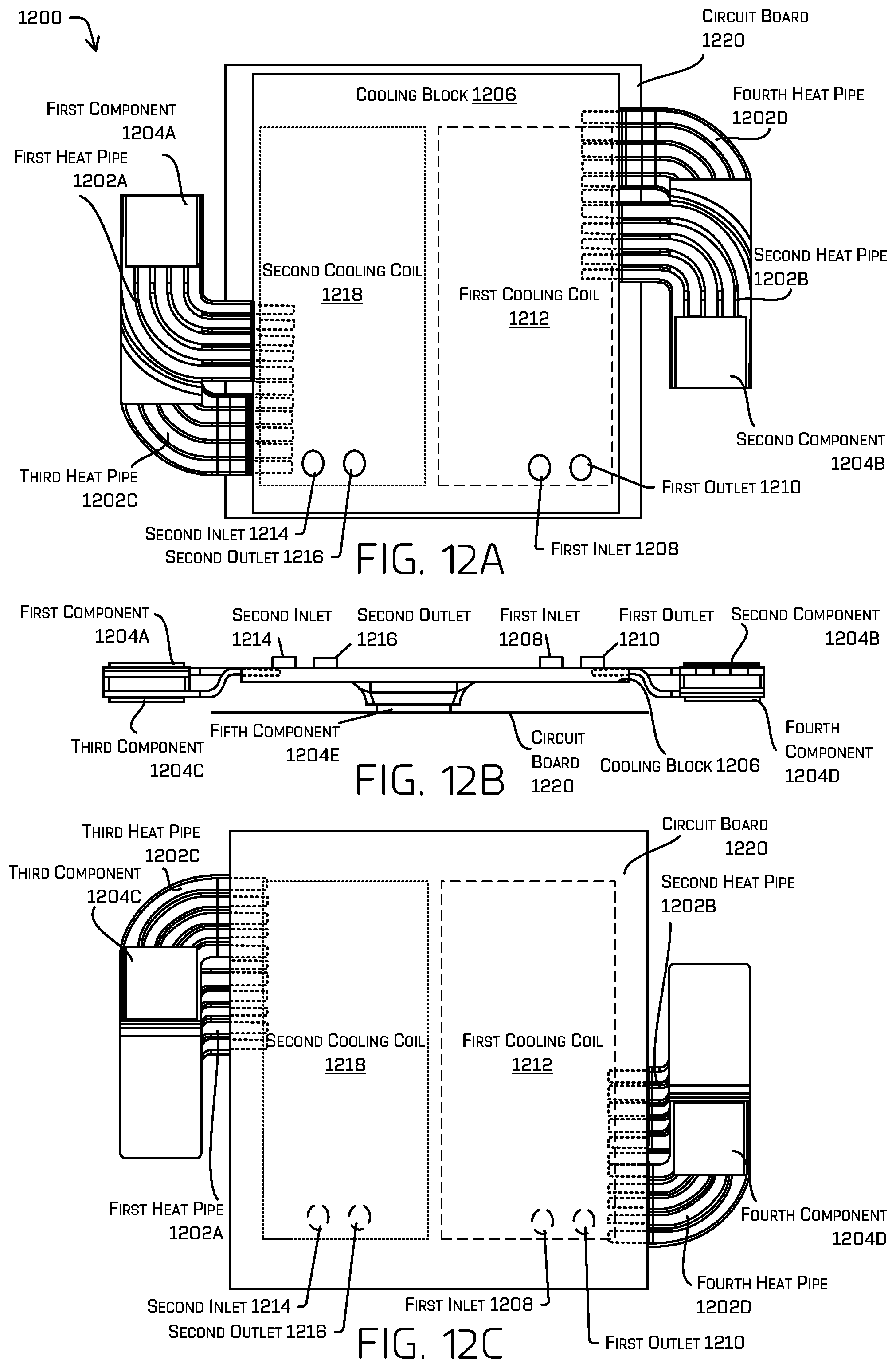 Patent US12099387 Figure 11 – Redundant computer cooling architecture