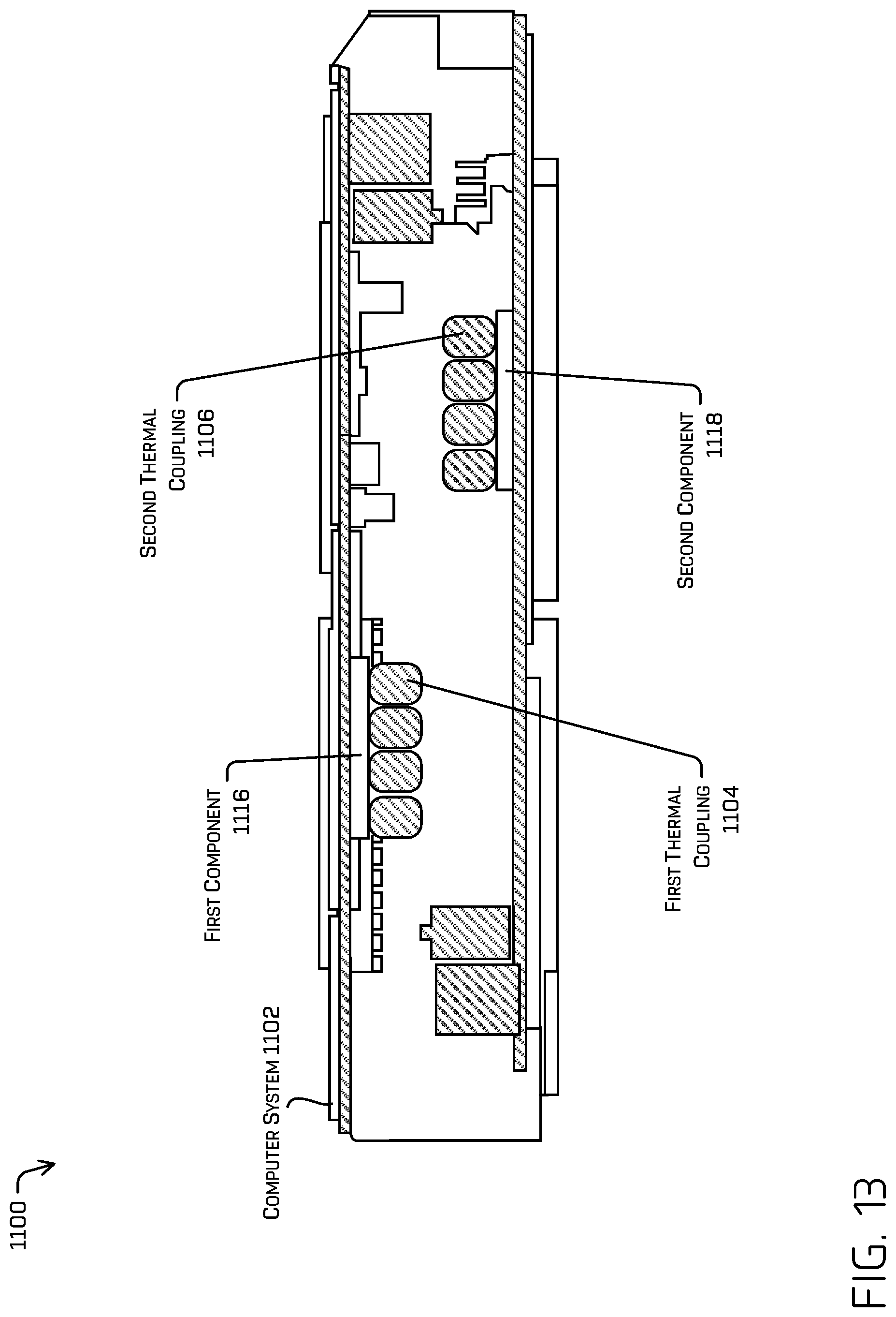 Patent US12099387 Figure 12 – Redundant computer cooling architecture