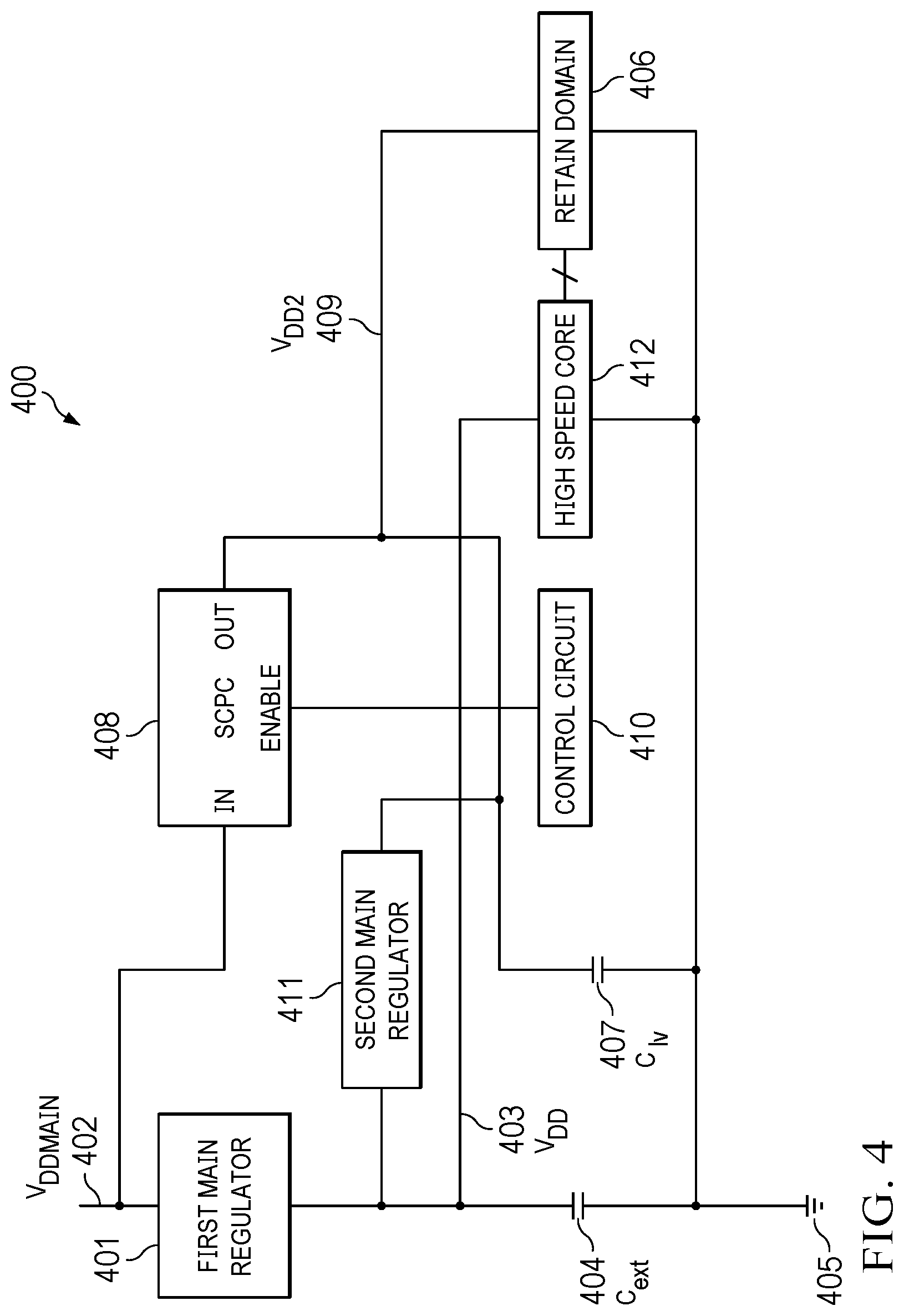Patent US12099394 Figure 6 – Preserving a decoupling capacitor's charge during low power operation of a logic circuit