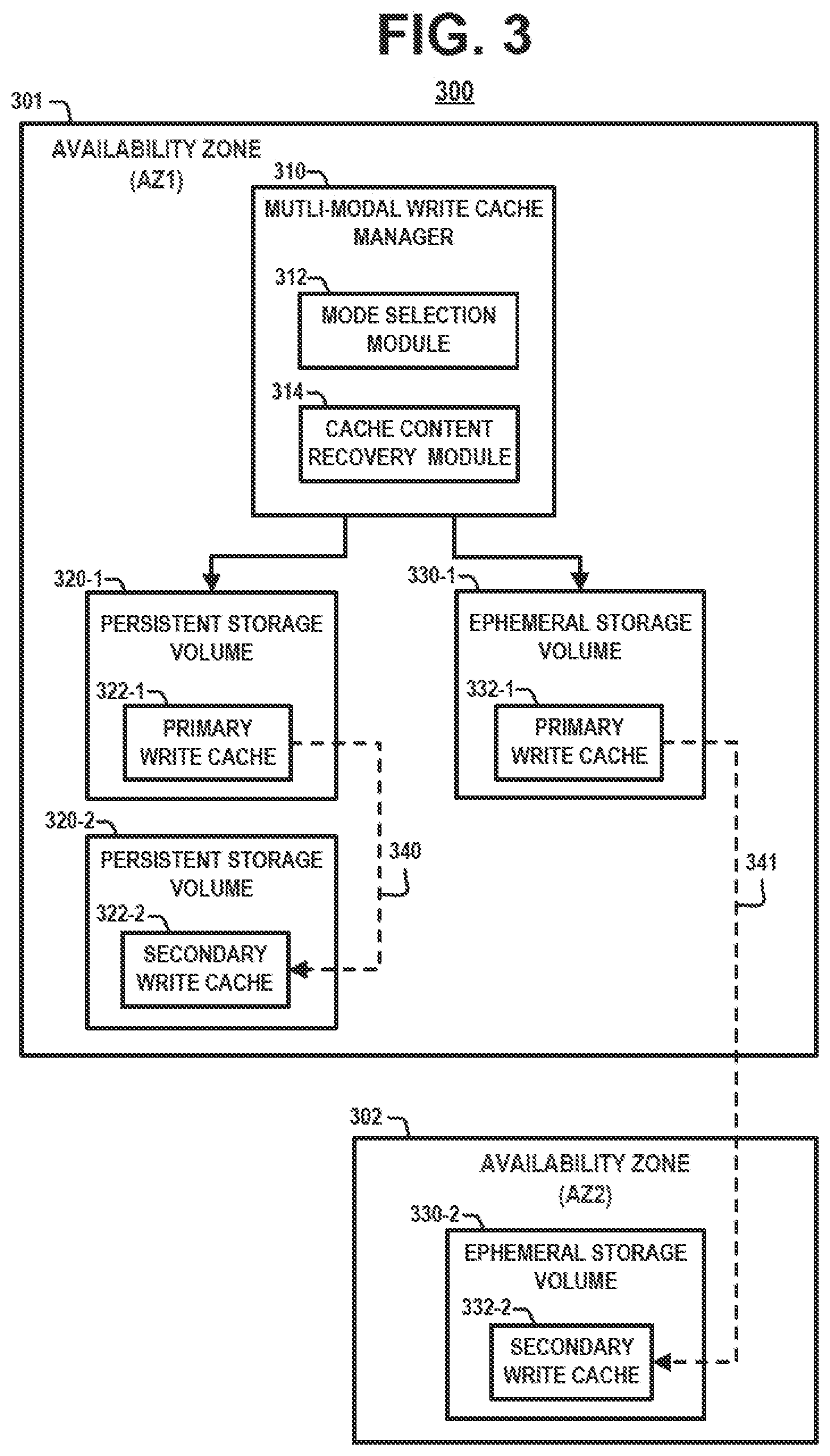 Patent US12099443 Figure 3 – Multi-modal write cache for data storage system