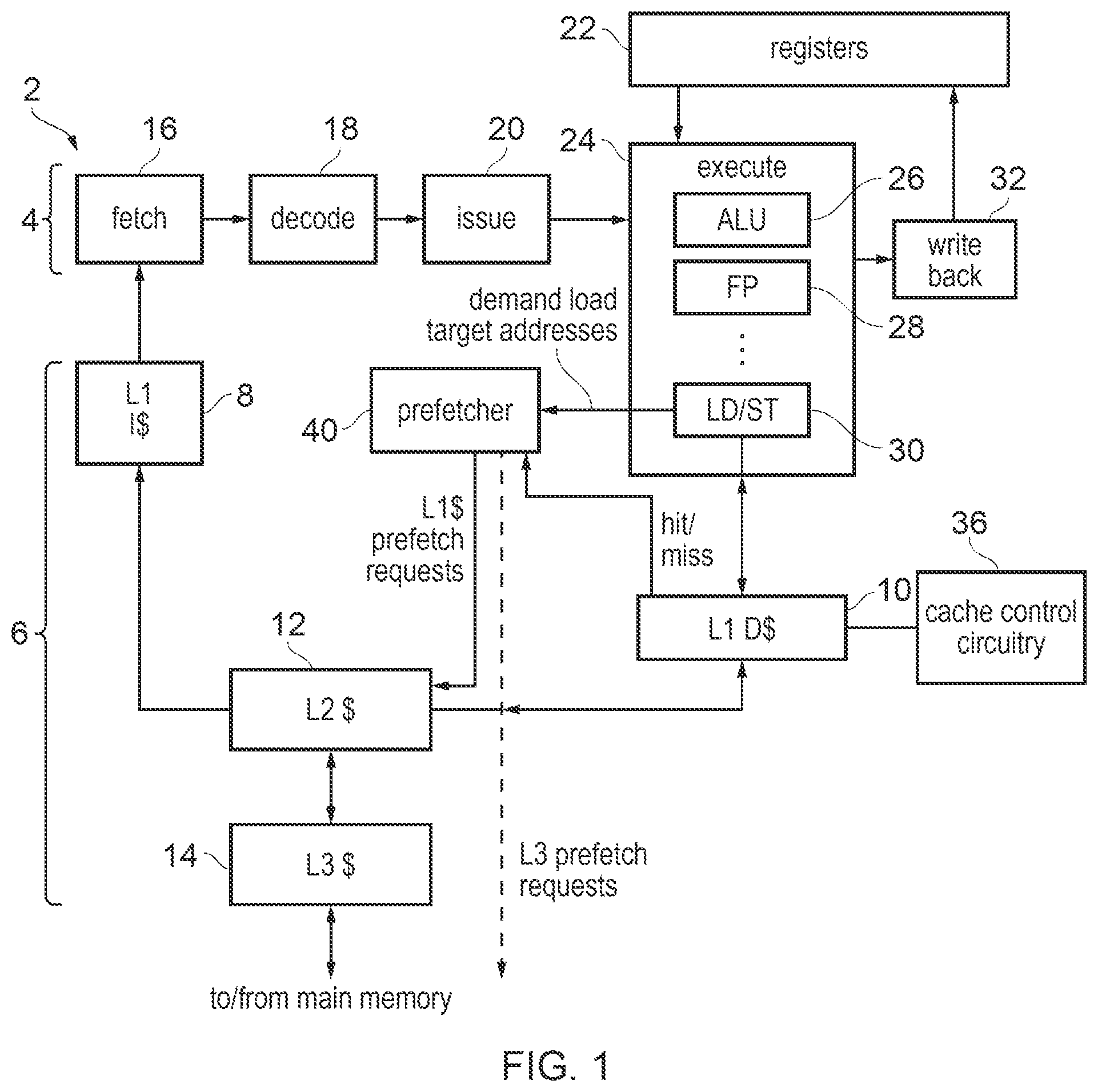 Patent US12099447 Figure 1 – Setting cache policy information for prefetched cache entry