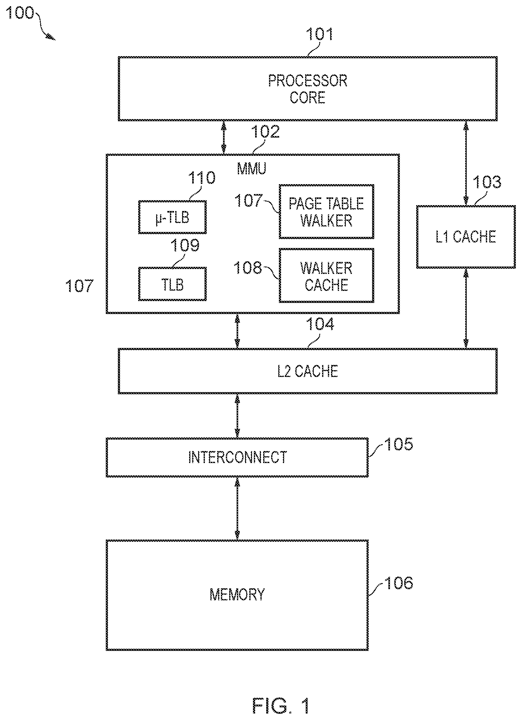 Patent US12099450 — Caching address translation information — Figure 1