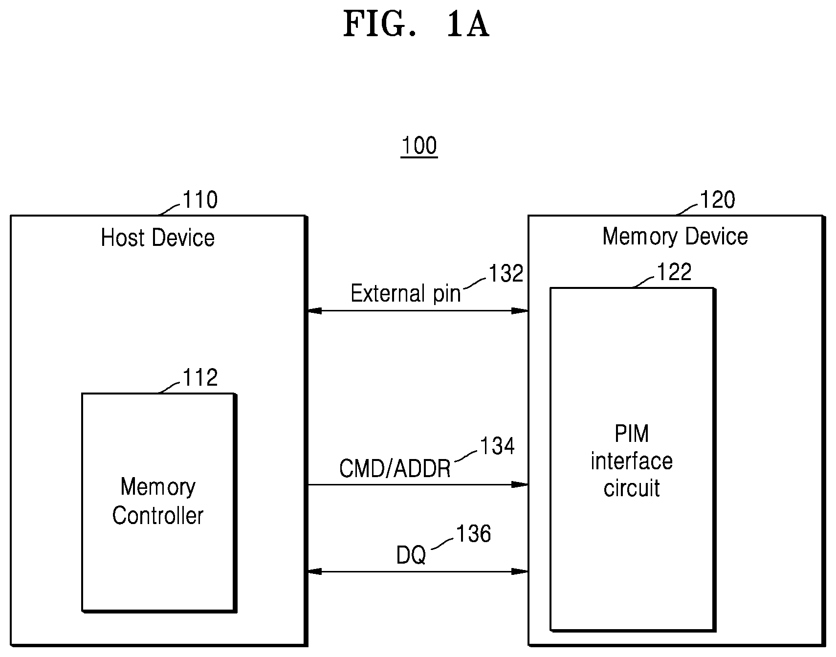 Patent US12099455 Figure 1 – Memory device with internal processing interface
