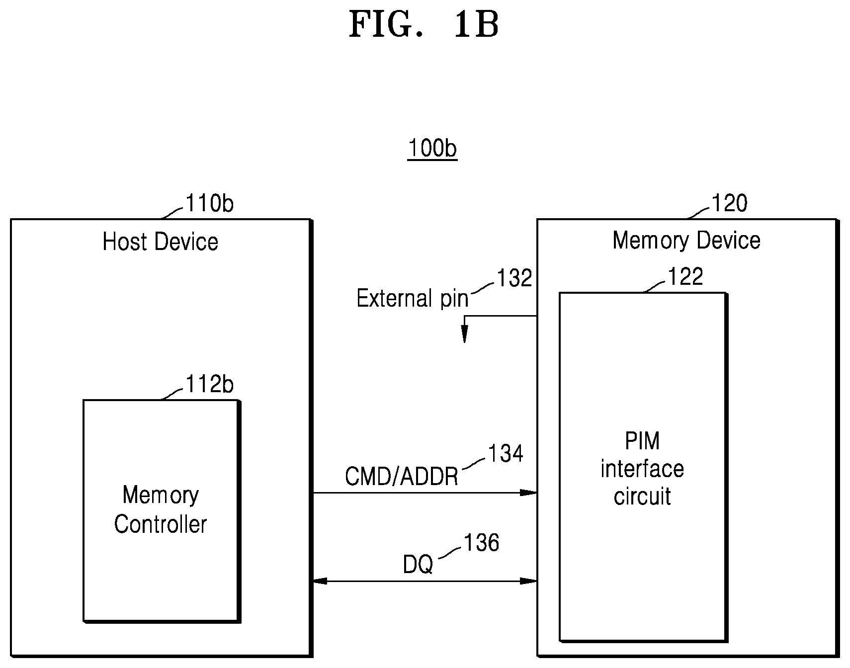 Patent US12099455 Figure 2 – Memory device with internal processing interface