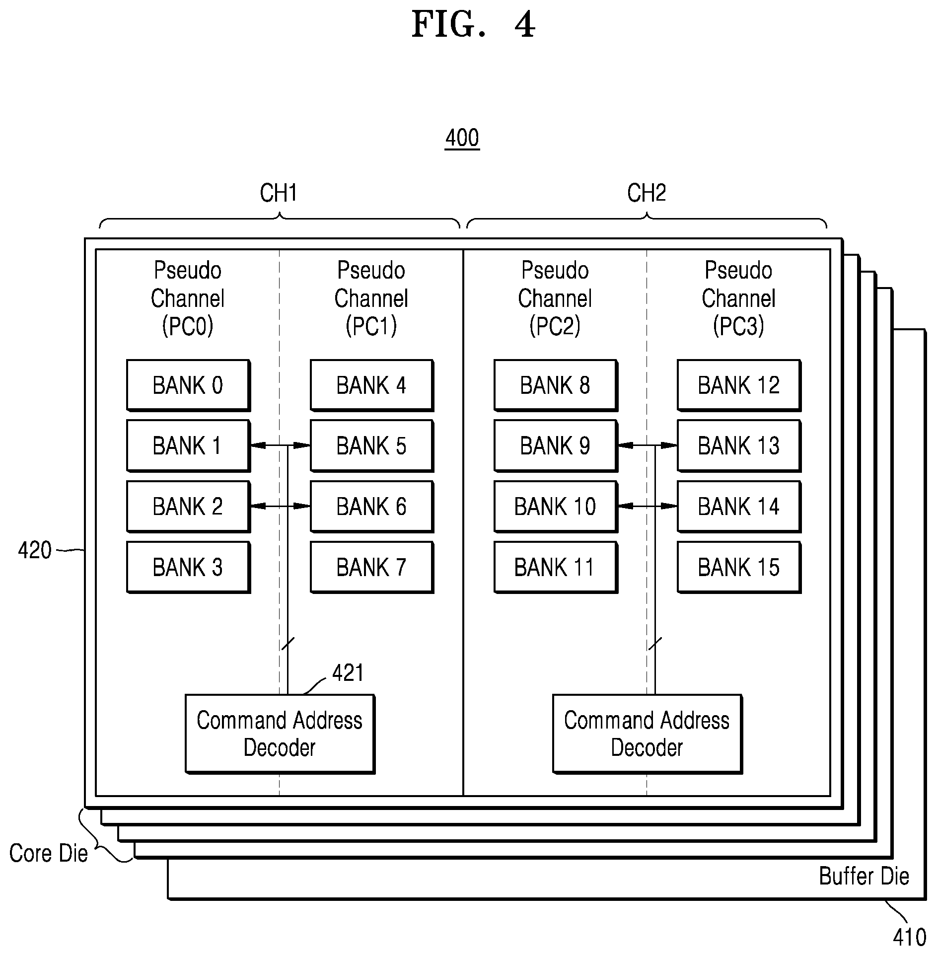 Patent US12099455 Figure 6 – Memory device with internal processing interface