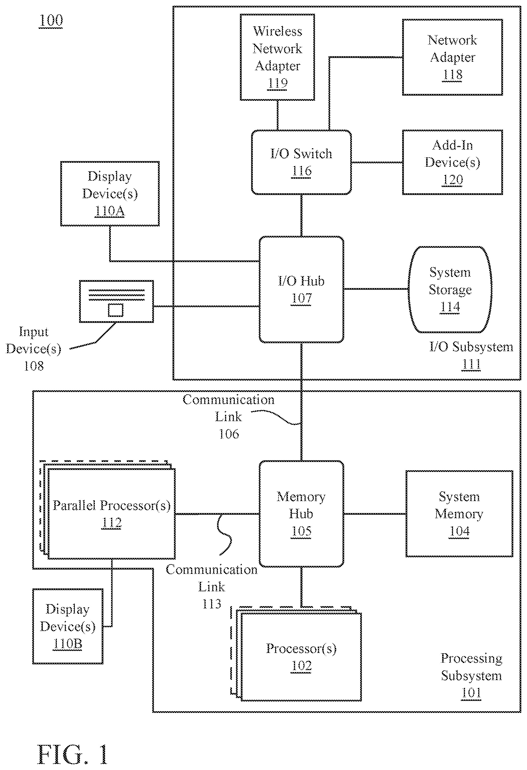 Patent US12099461 Figure 1 – Multi-tile memory management