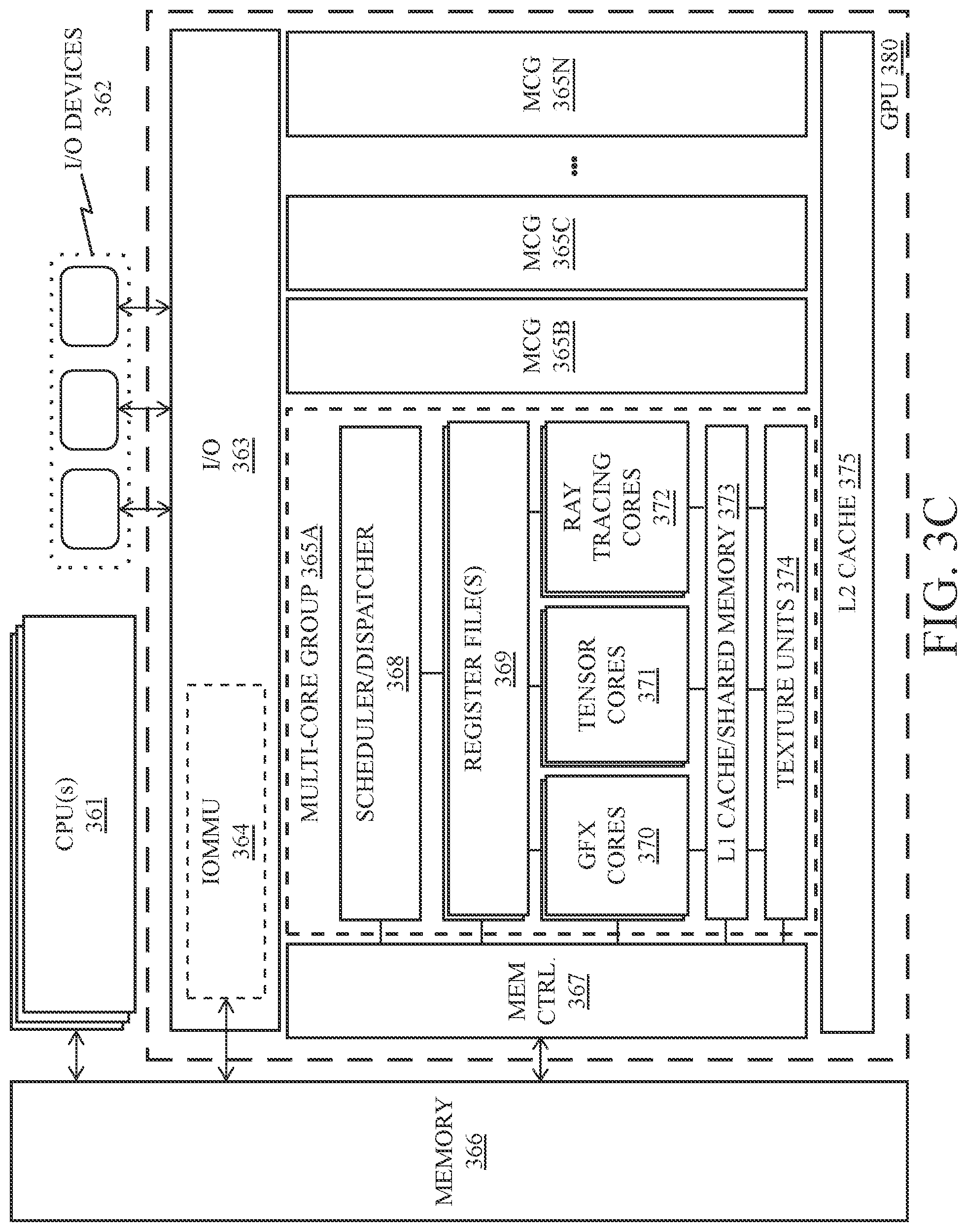 Patent US12099461 Figure 8 – Multi-tile memory management