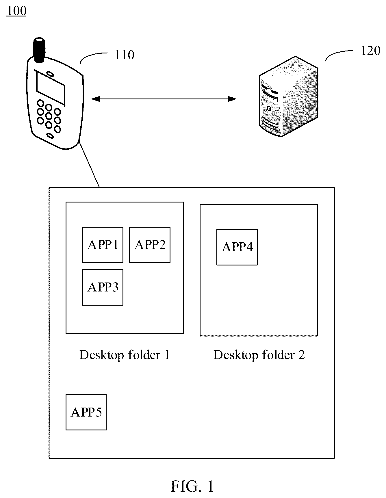 Patent US12099471 Figure 1 – Application program app management method, terminal device, server, and system