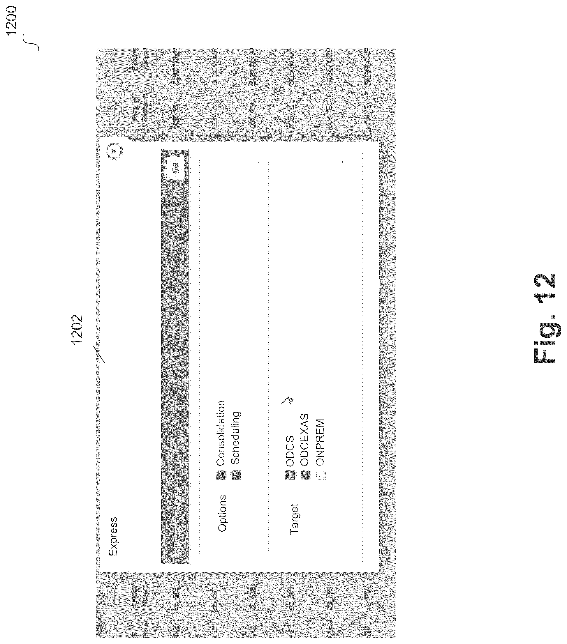 Patent US12099483 Figure 12 – Rules based scheduling and migration of databases using complexity and weight