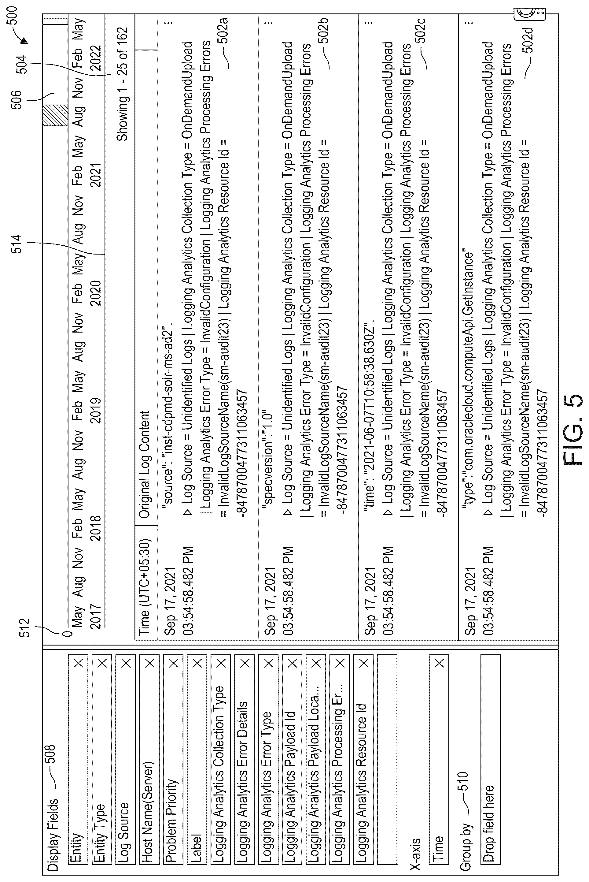 Patent US12099493 Figure 5 – System and methods for asynchronous log processing and enriching