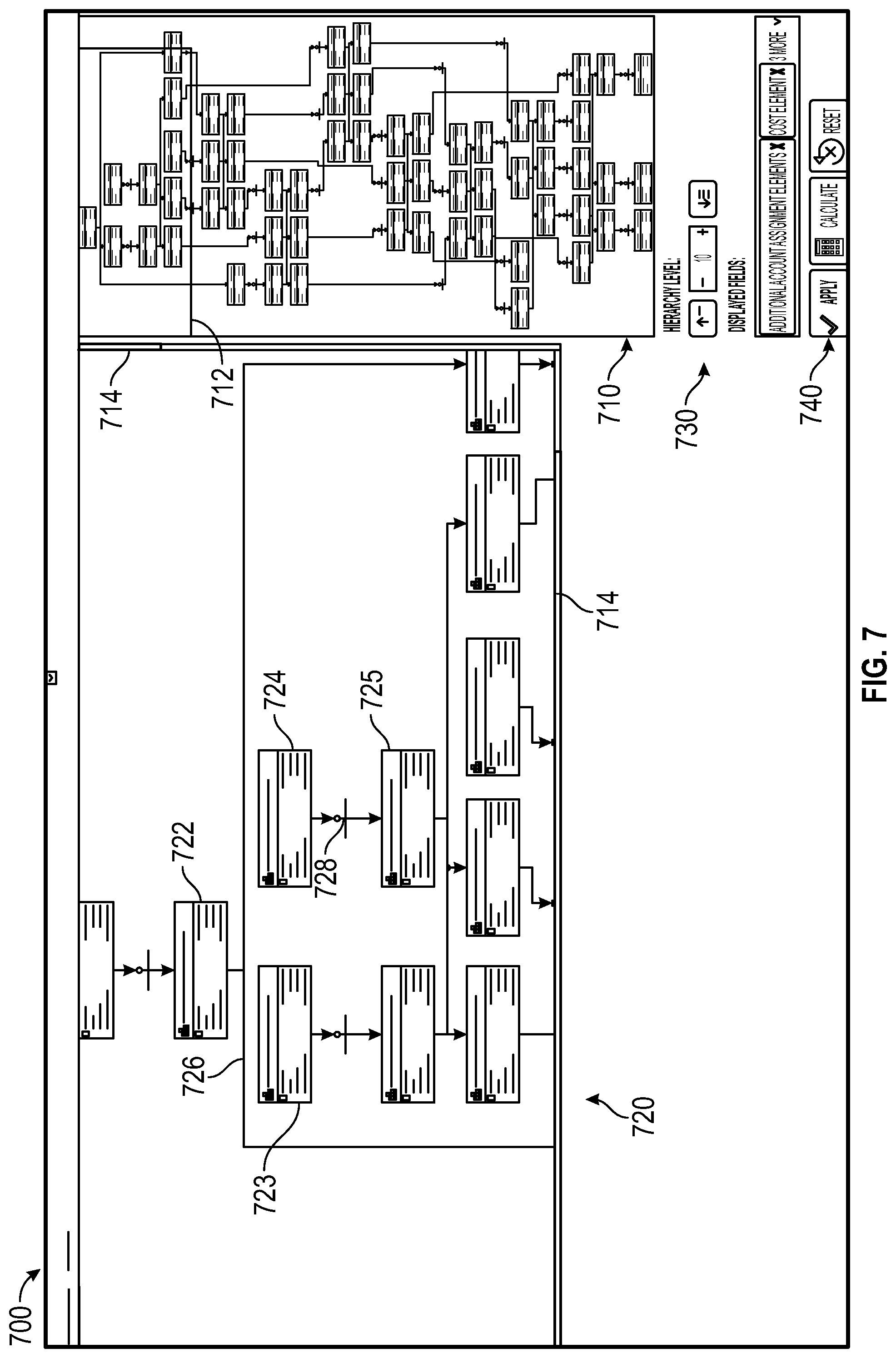 Patent US12099499 Figure 7 – Graphic visualization of complex hierarchy data
