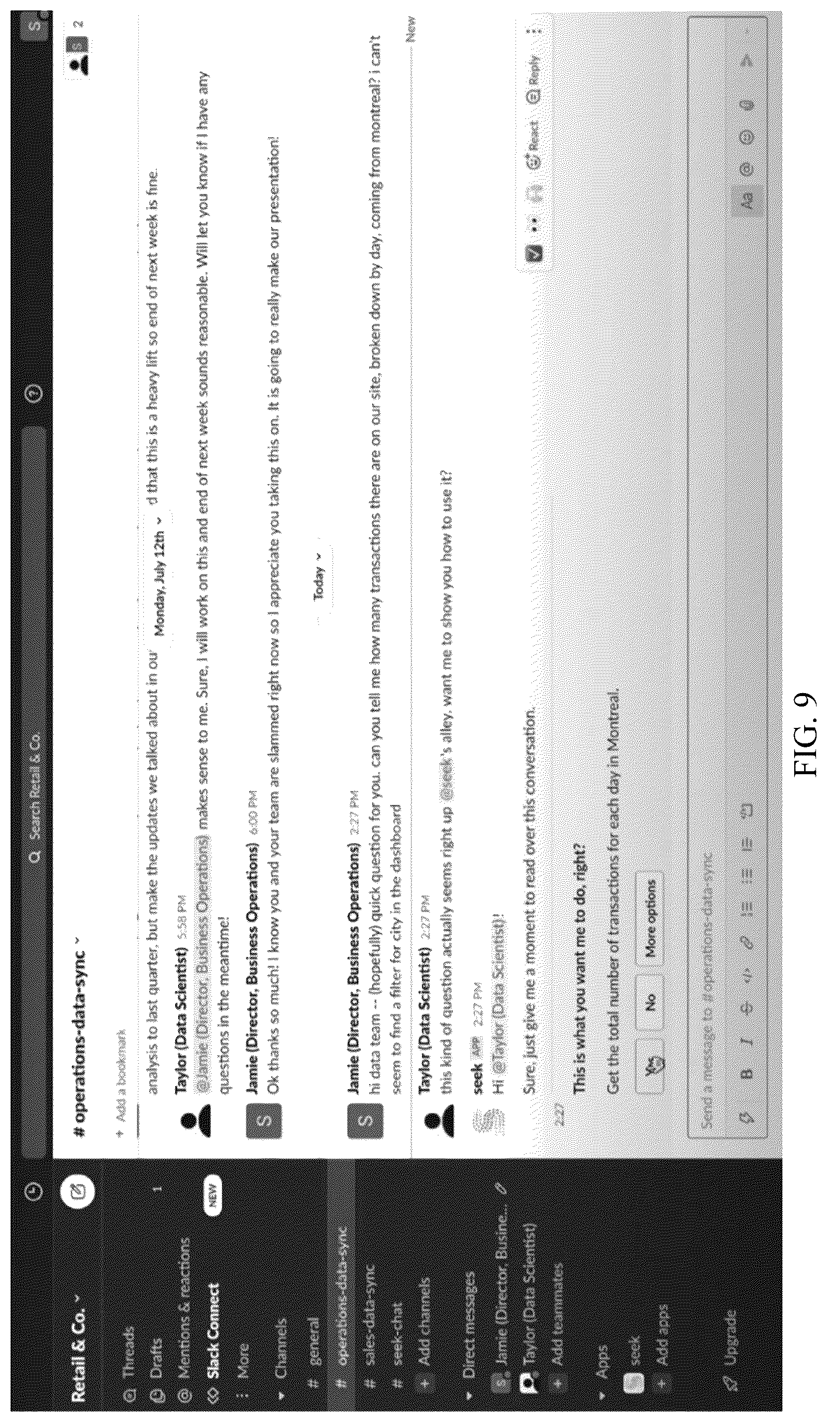 Patent US12099502 Figure 11 – NLP methods and systems for querying data sets