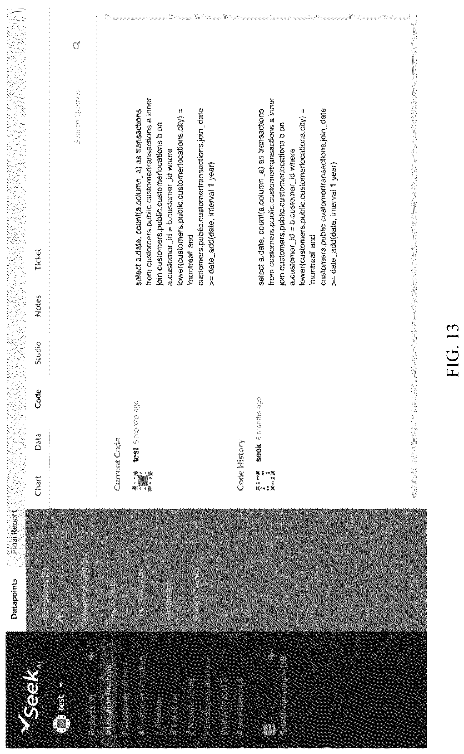 Patent US12099502 Figure 15 – NLP methods and systems for querying data sets