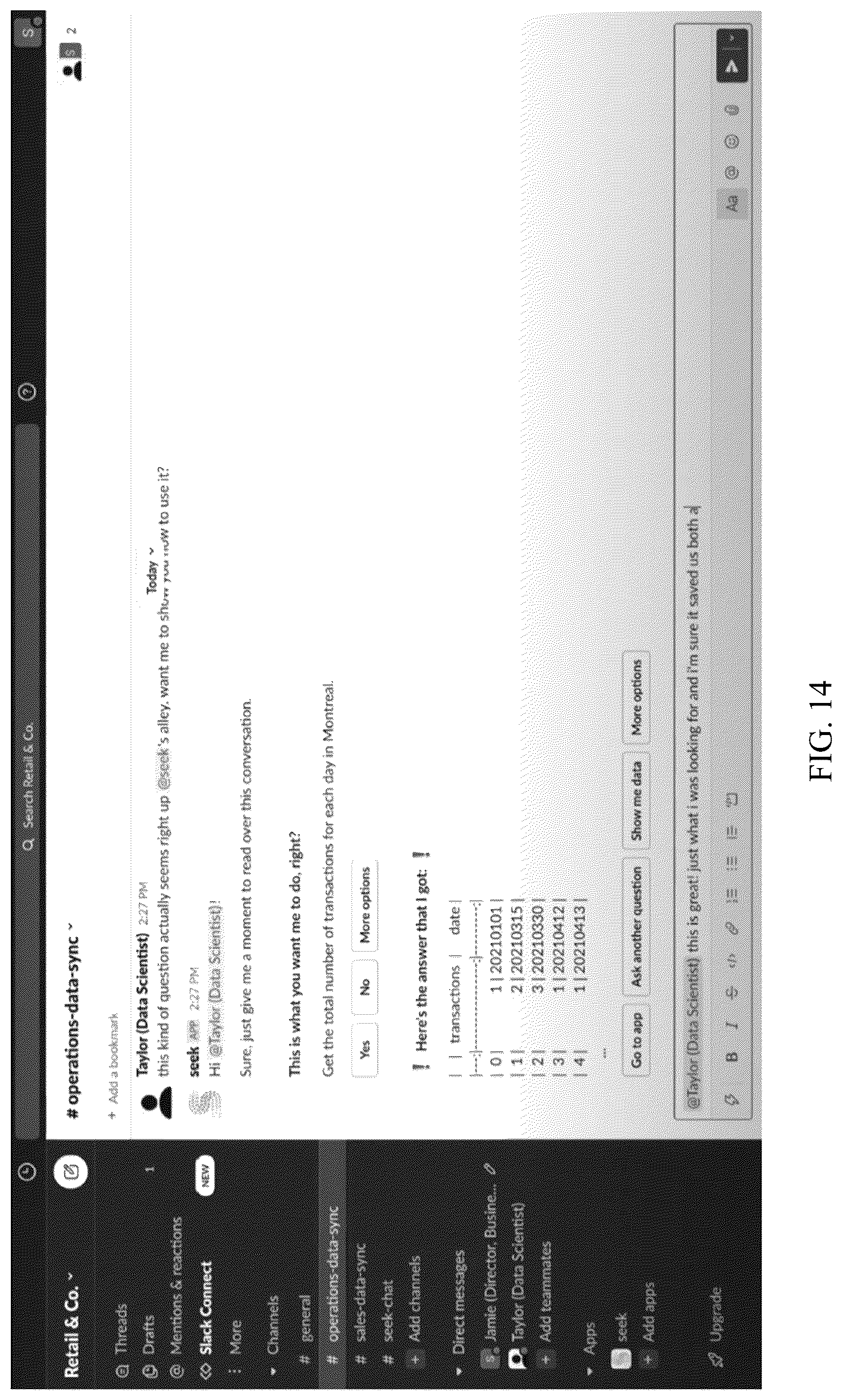 Patent US12099502 Figure 16 – NLP methods and systems for querying data sets