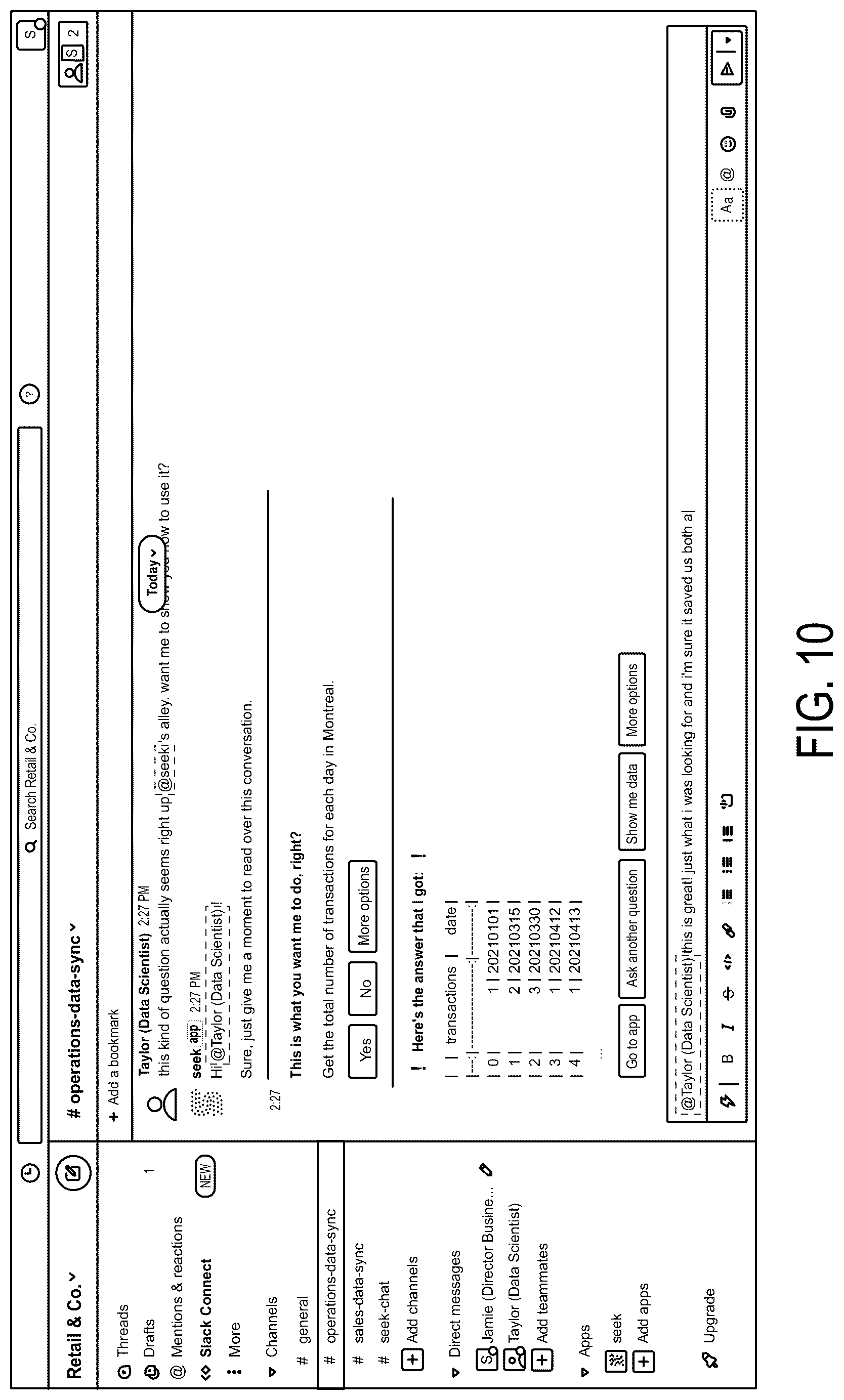 Patent US12099503 Figure 12 – NLP methods and systems for querying data sets