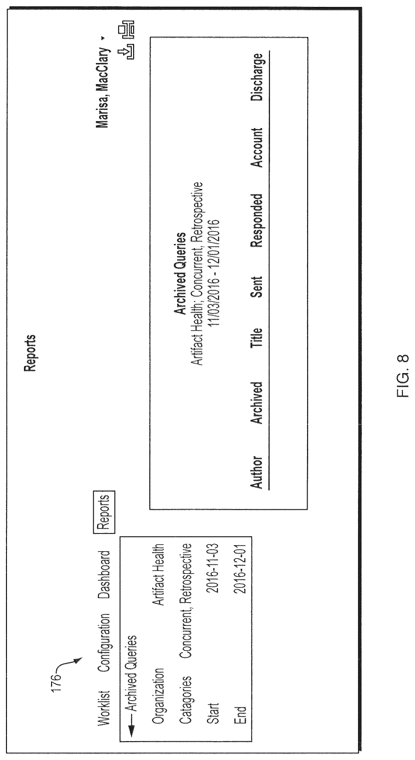 Patent US12099511 Figure 8 – System and method for query management and education