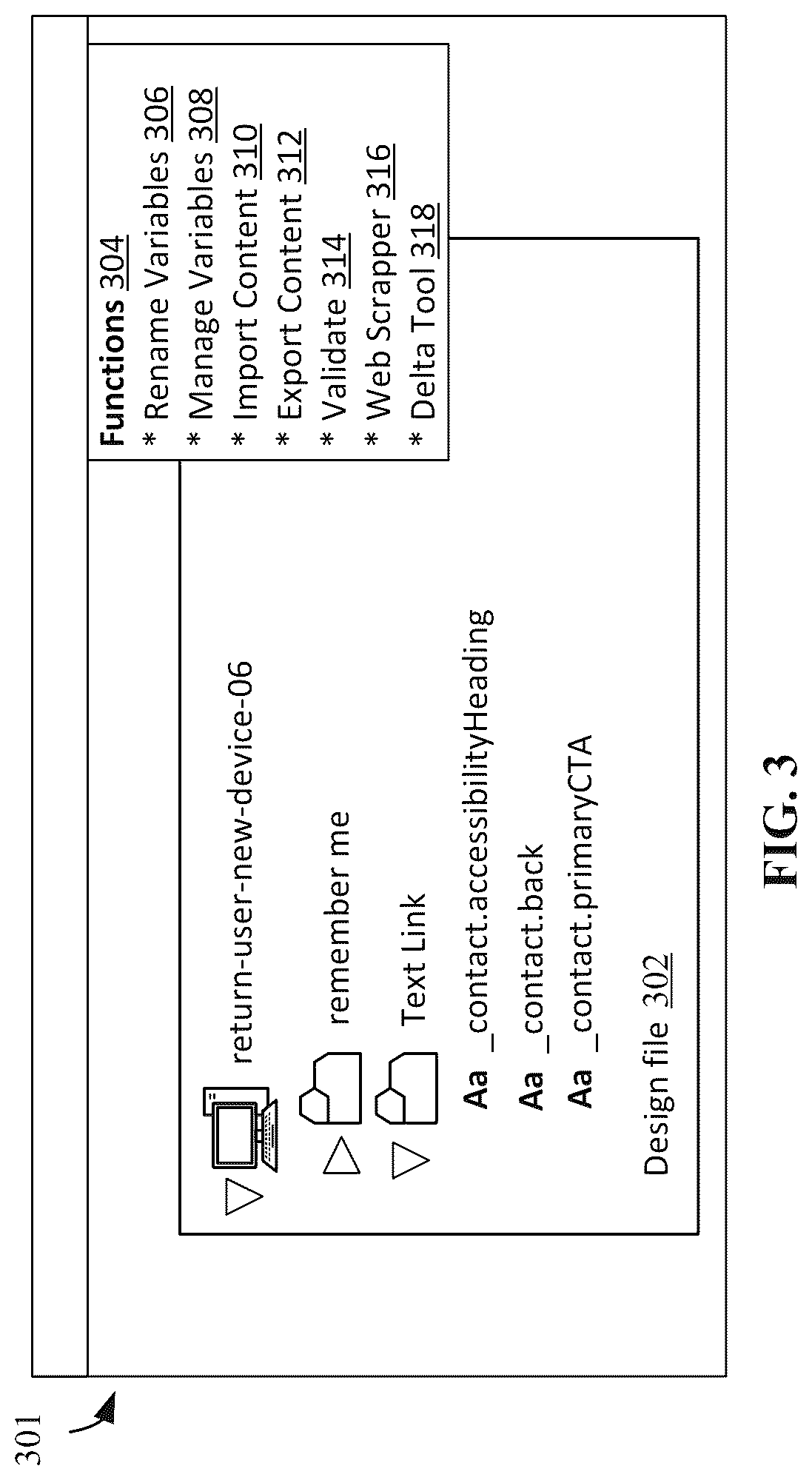 Patent US12099529 Figure 3 – Cross-platform content management