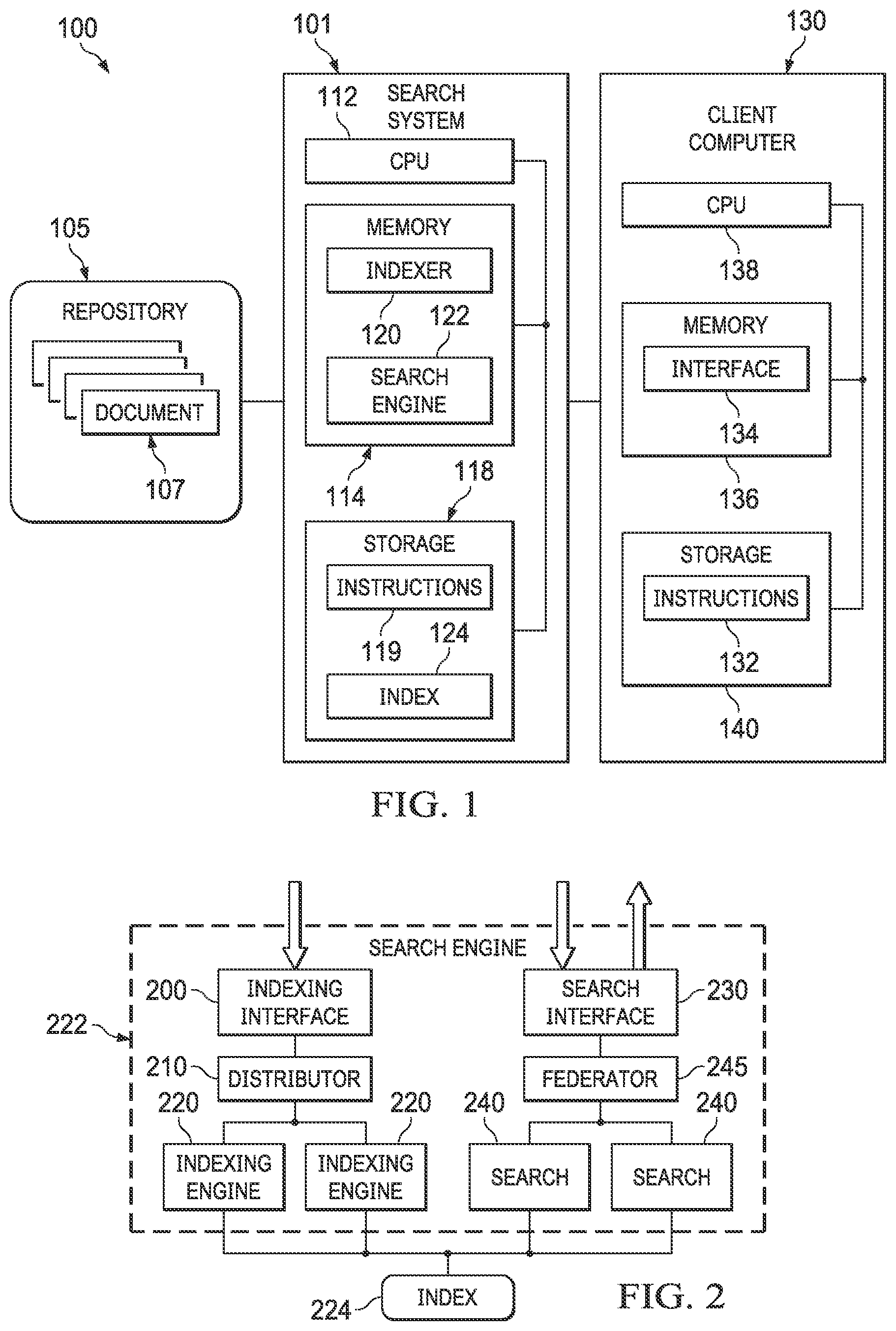 Patent US12099532 Figure 1 – System and method for recommendation of terms, including recommendation of search terms in a search system