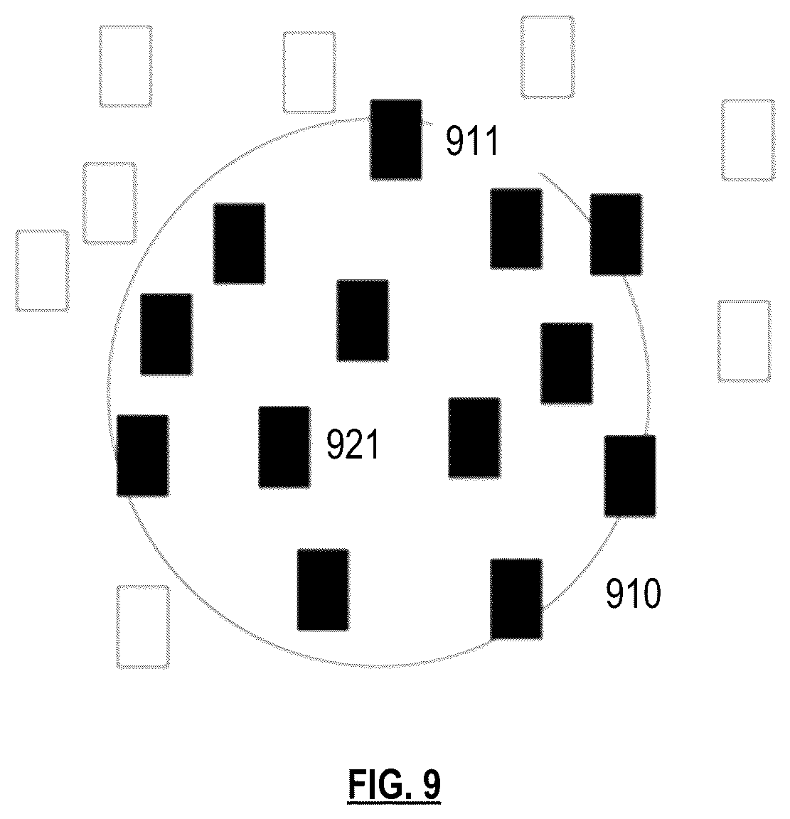 Patent US12099542 Figure 9 – Implementing a graphical user interface to collect information from a user to identify a desired document based on dissimilarity and/or collective closeness to other identified documents